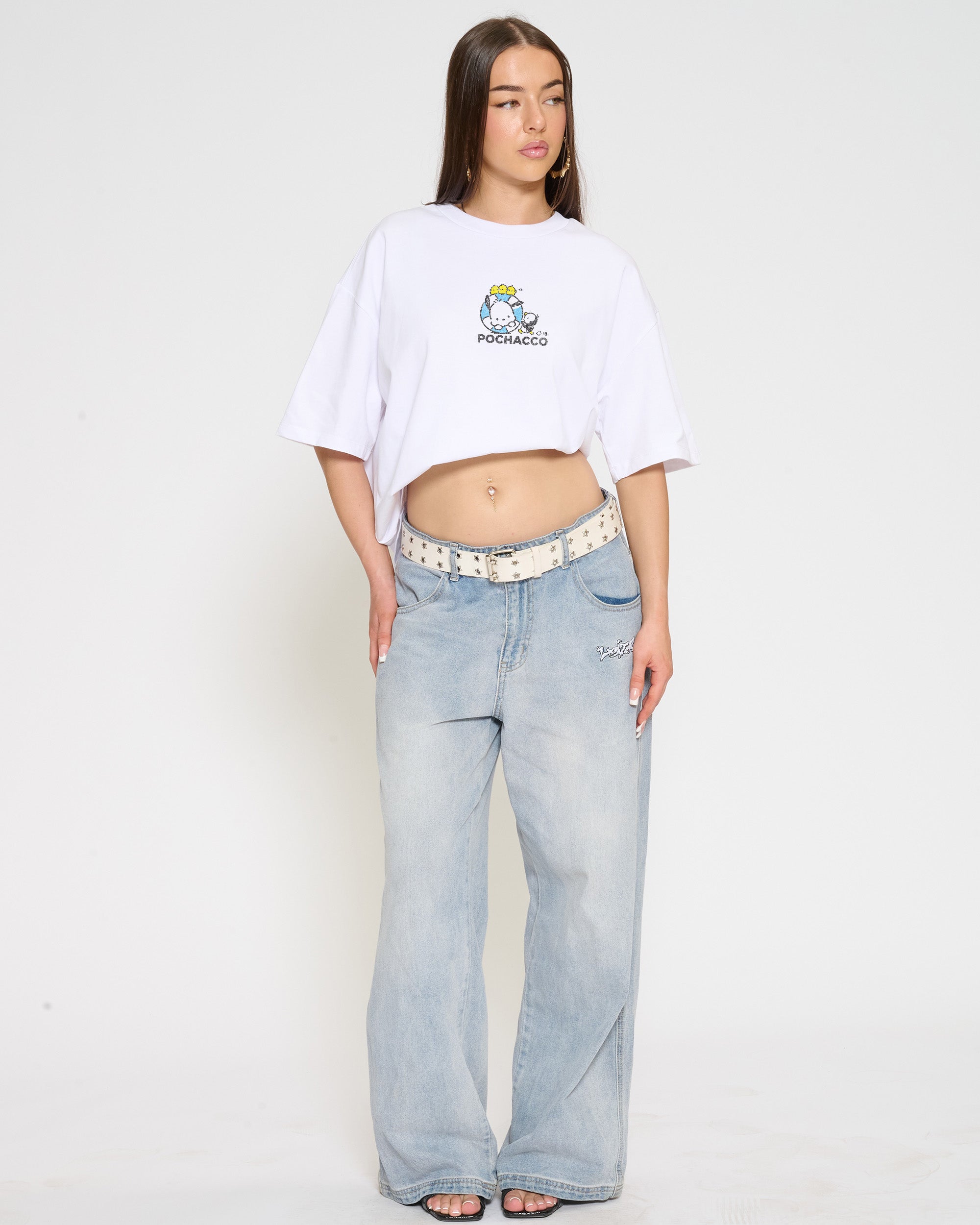 Pochacco Summer Stroll Oversized Tee Official Hello Kitty and Friends collab Threadheads