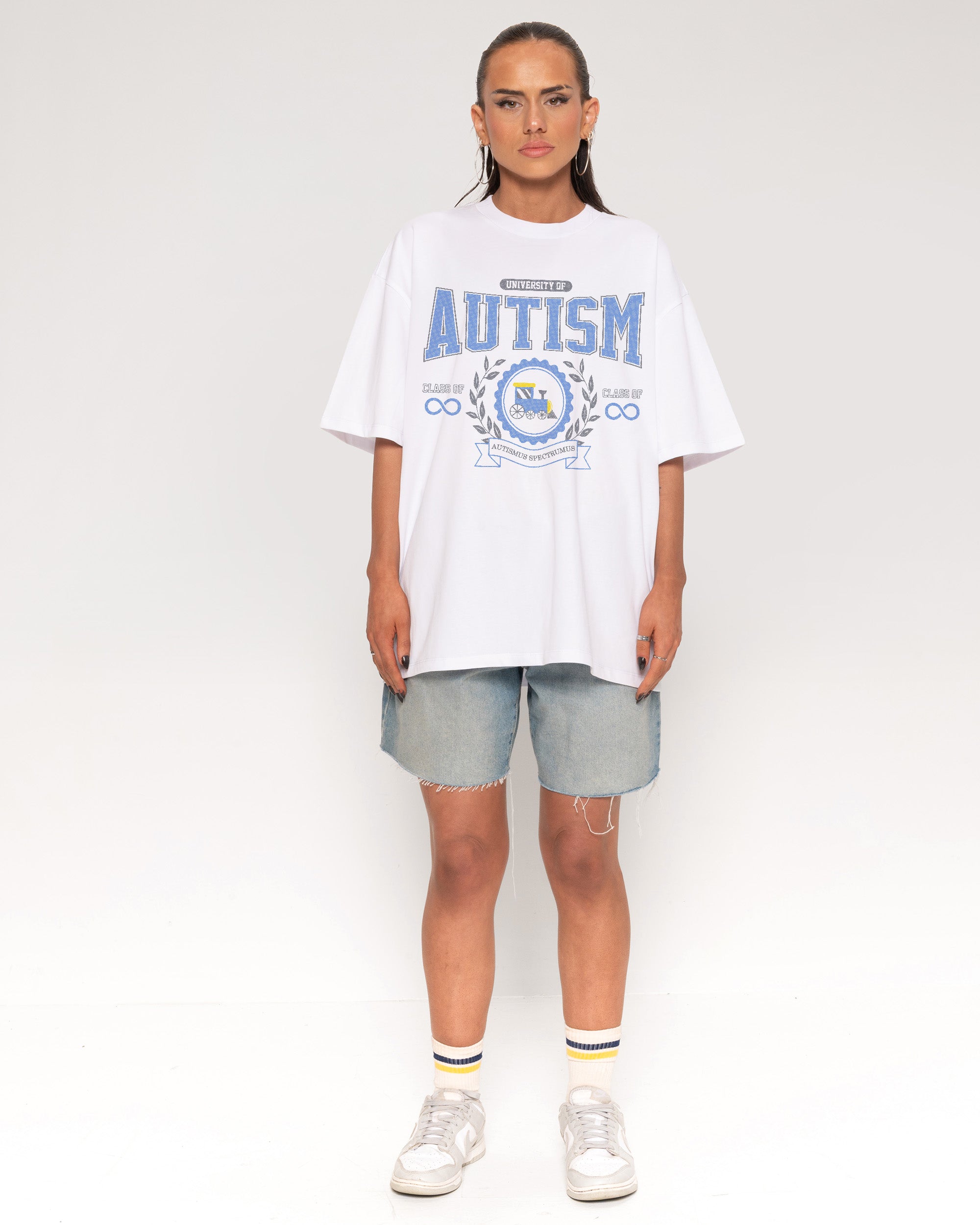 Class of Infinity White Oversized Tee