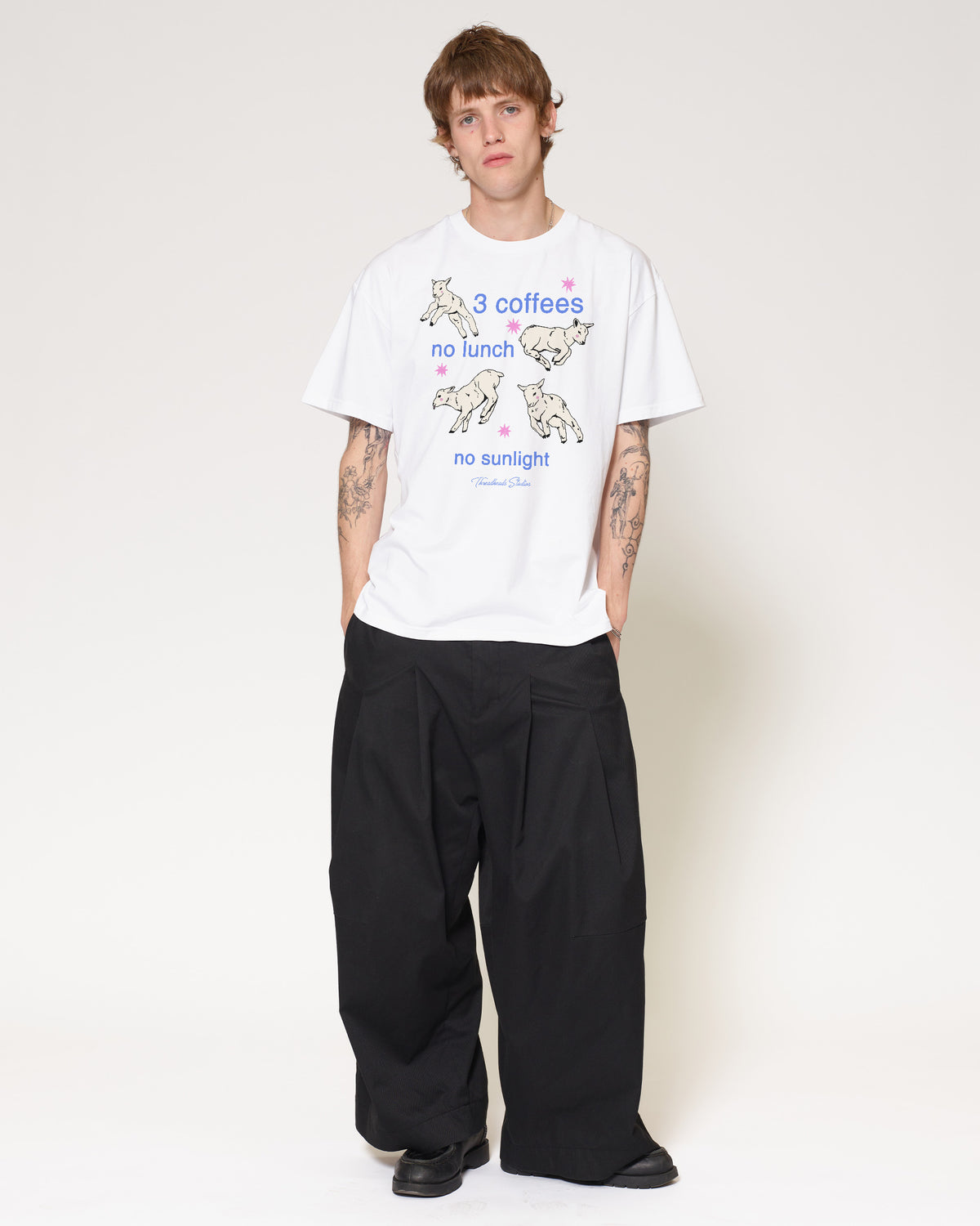 3 coffees White T-Shirt