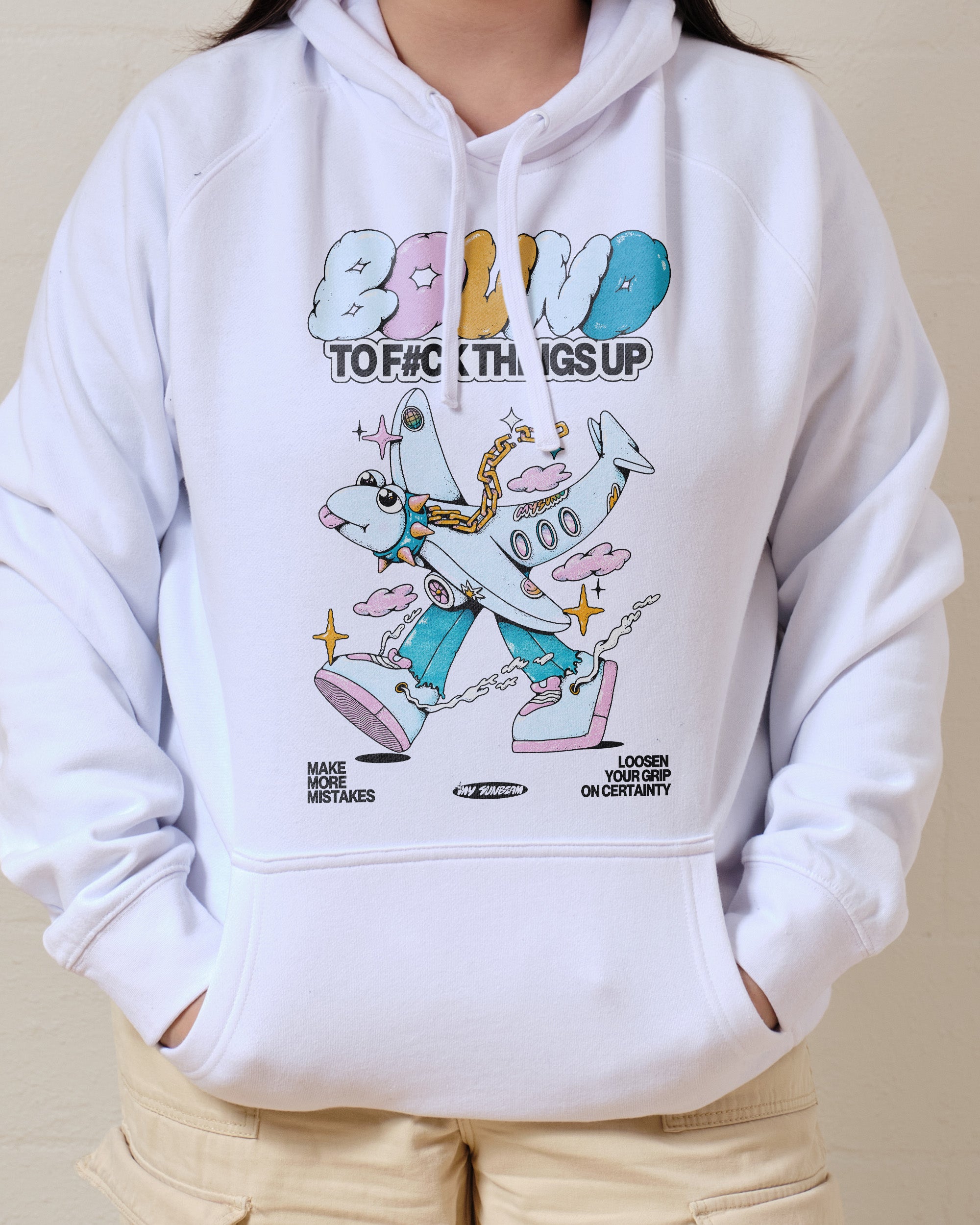Bound to F#ck Things Up Hoodie Australia Online White