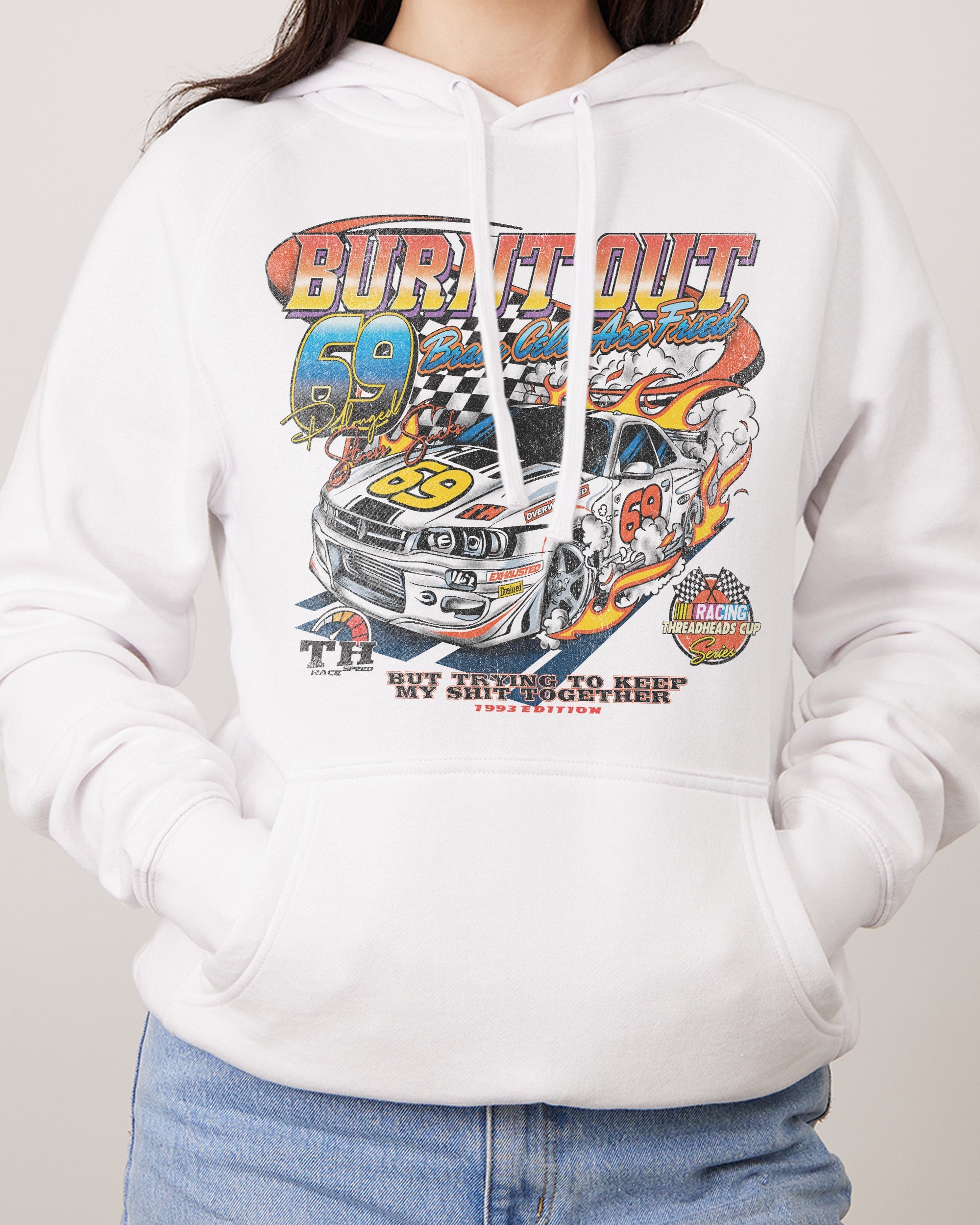 Burnt out Hoodie Australia Online White
