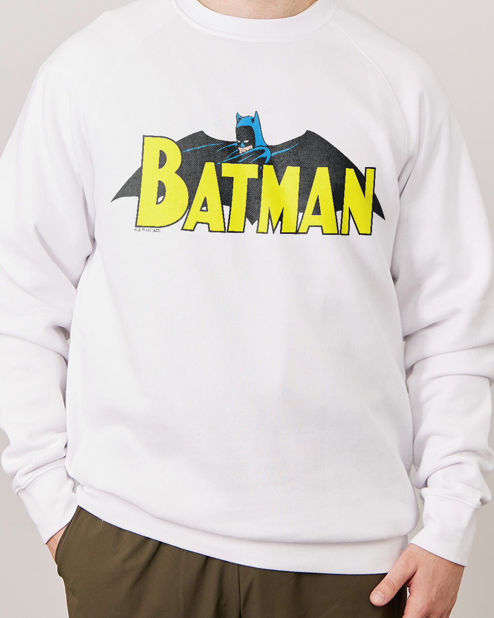 Caped Batman Logo Jumper Australia Online #colour_white