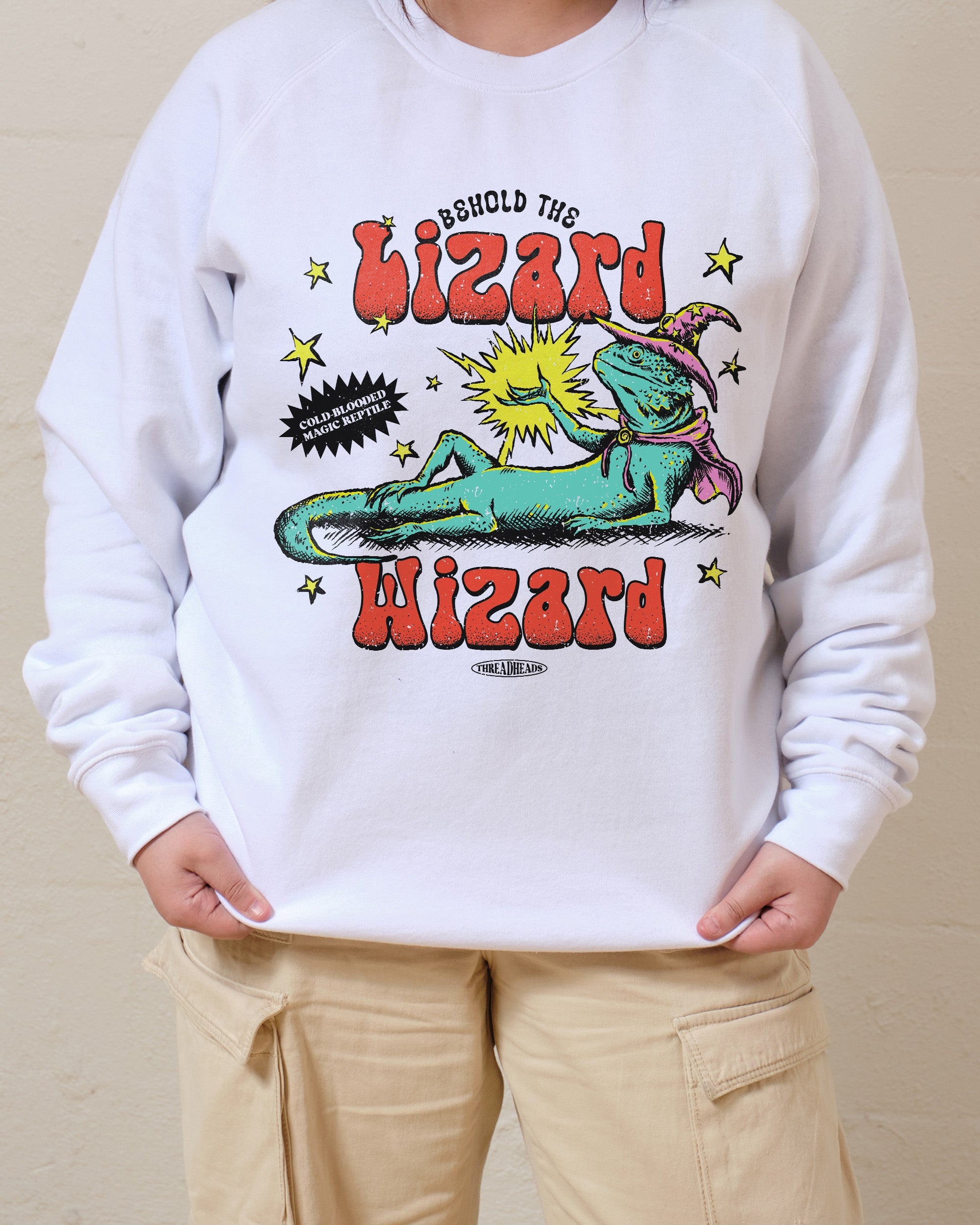 Lizard Wizard Jumper Australia Online White