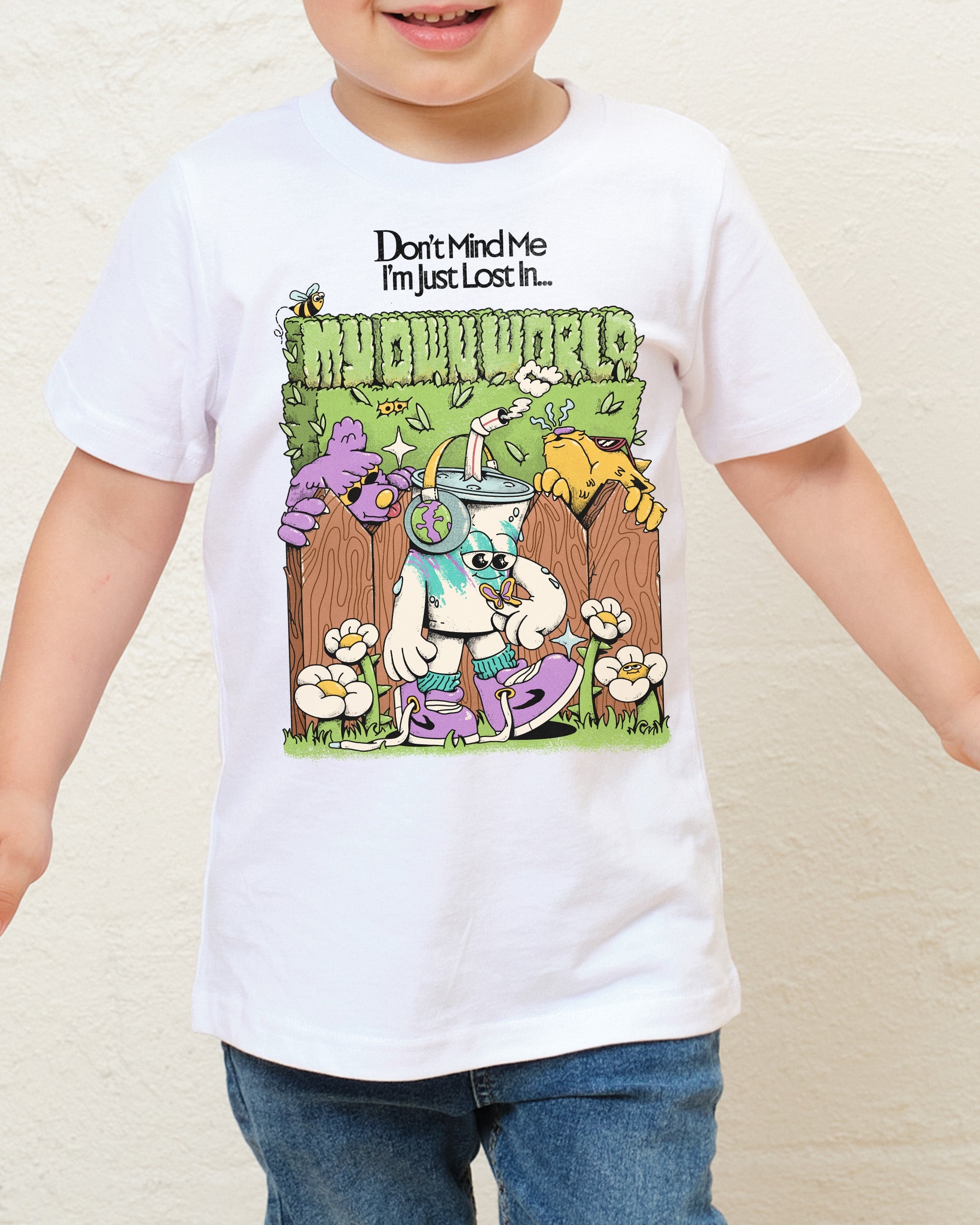 In My Own World Kids T-Shirt Australia Online White