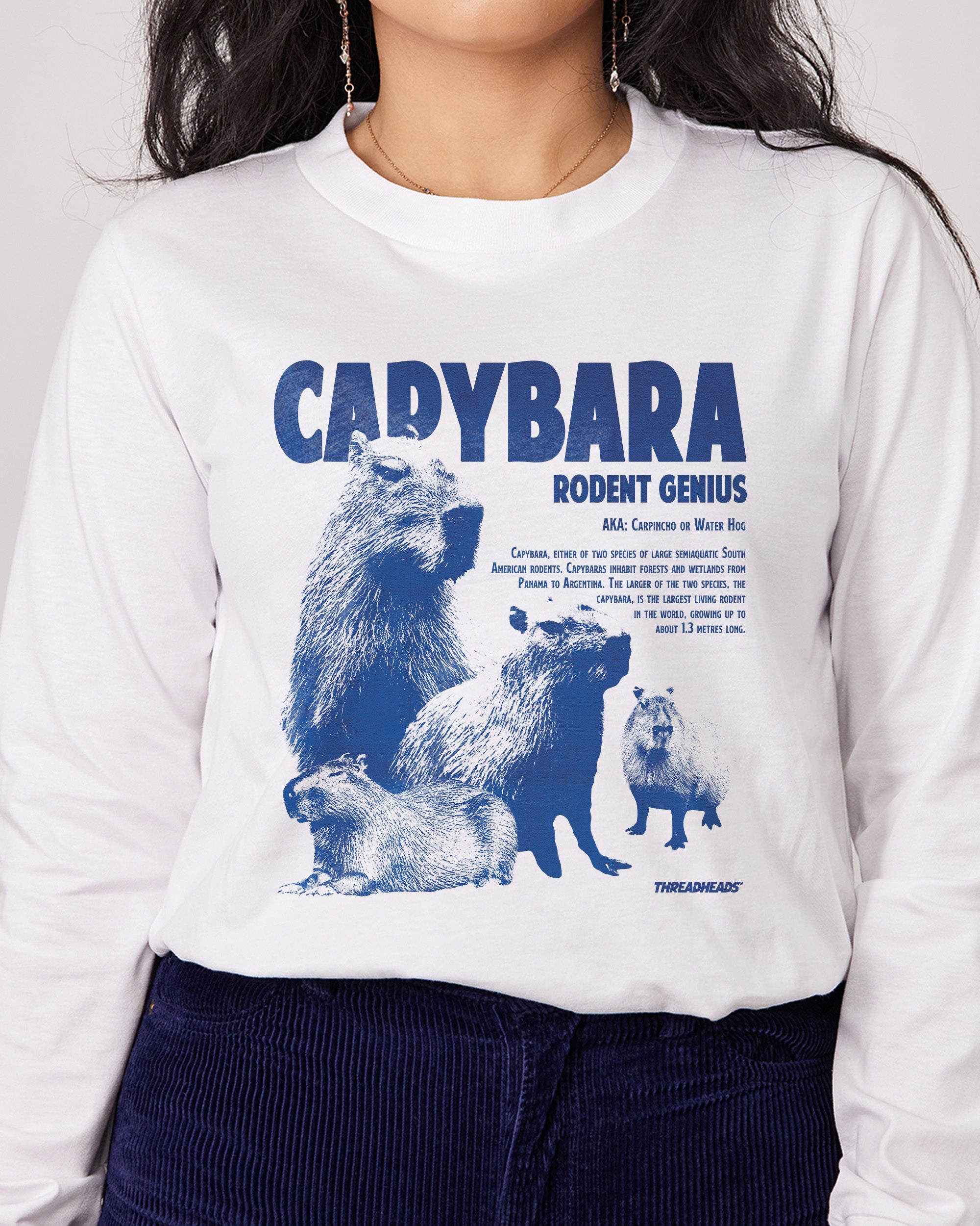 Capybara Rodent Genius Long Sleeve