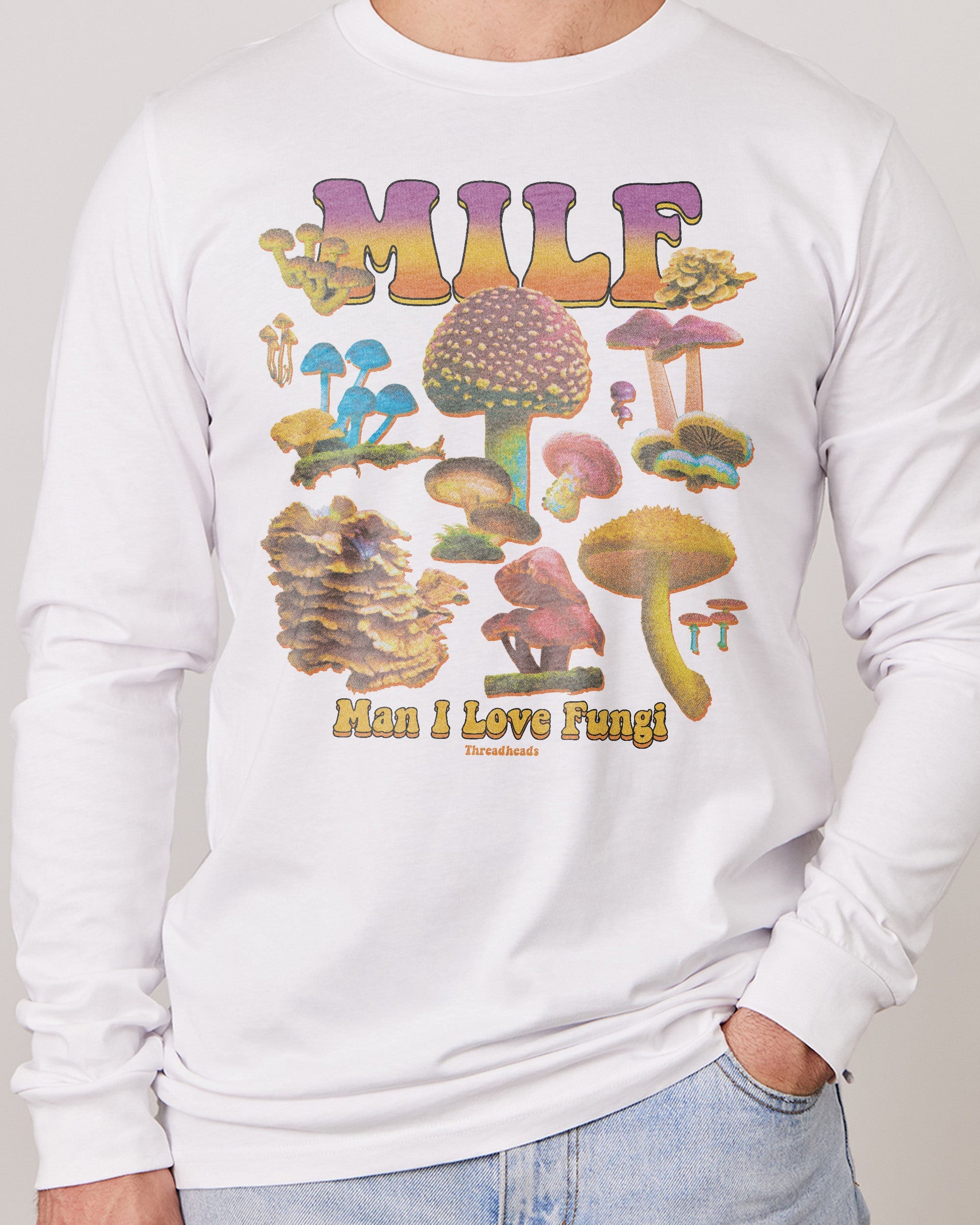 MILF Fungi Long Sleeve Australia Online White