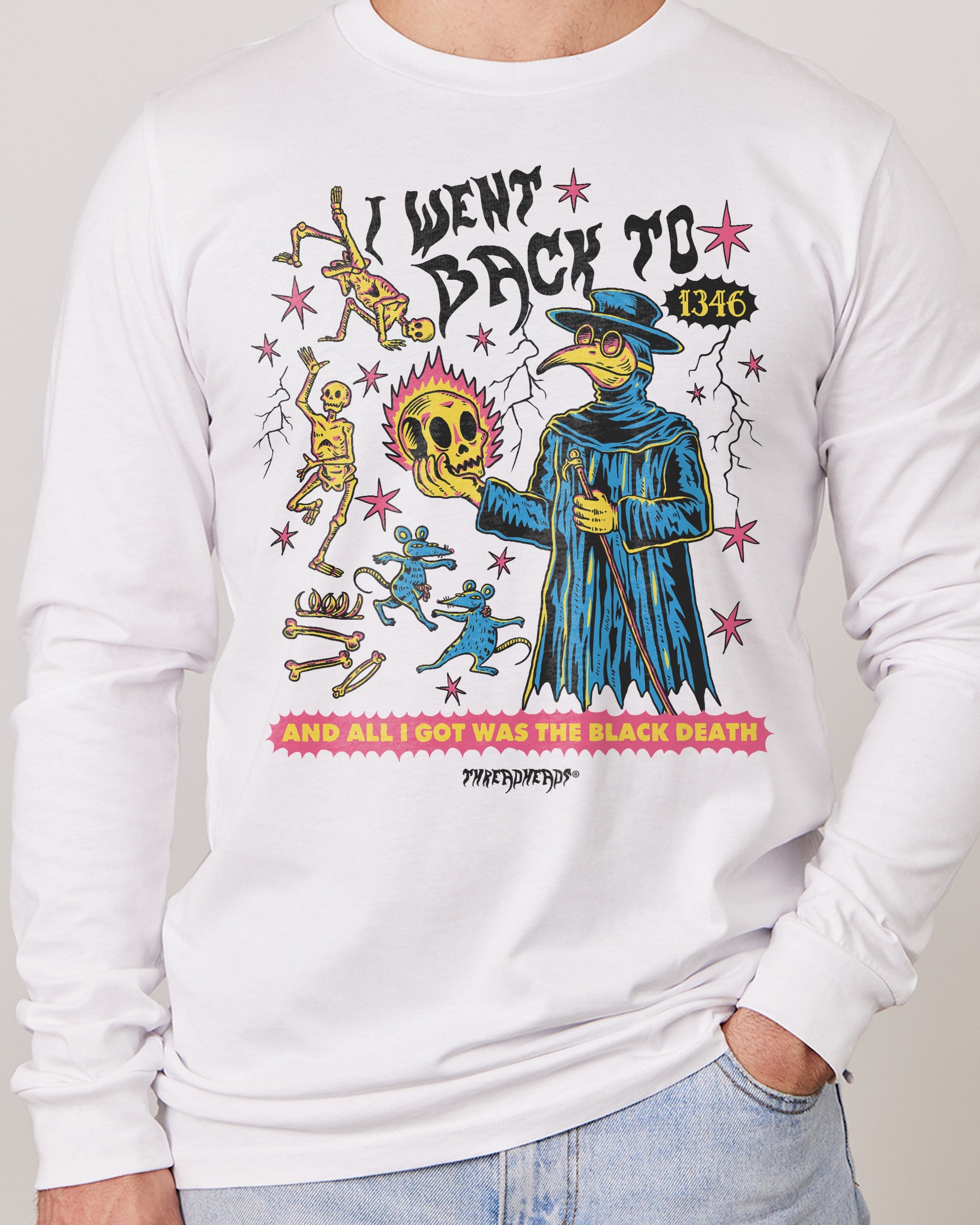 Black Death Long Sleeve Australia Online White