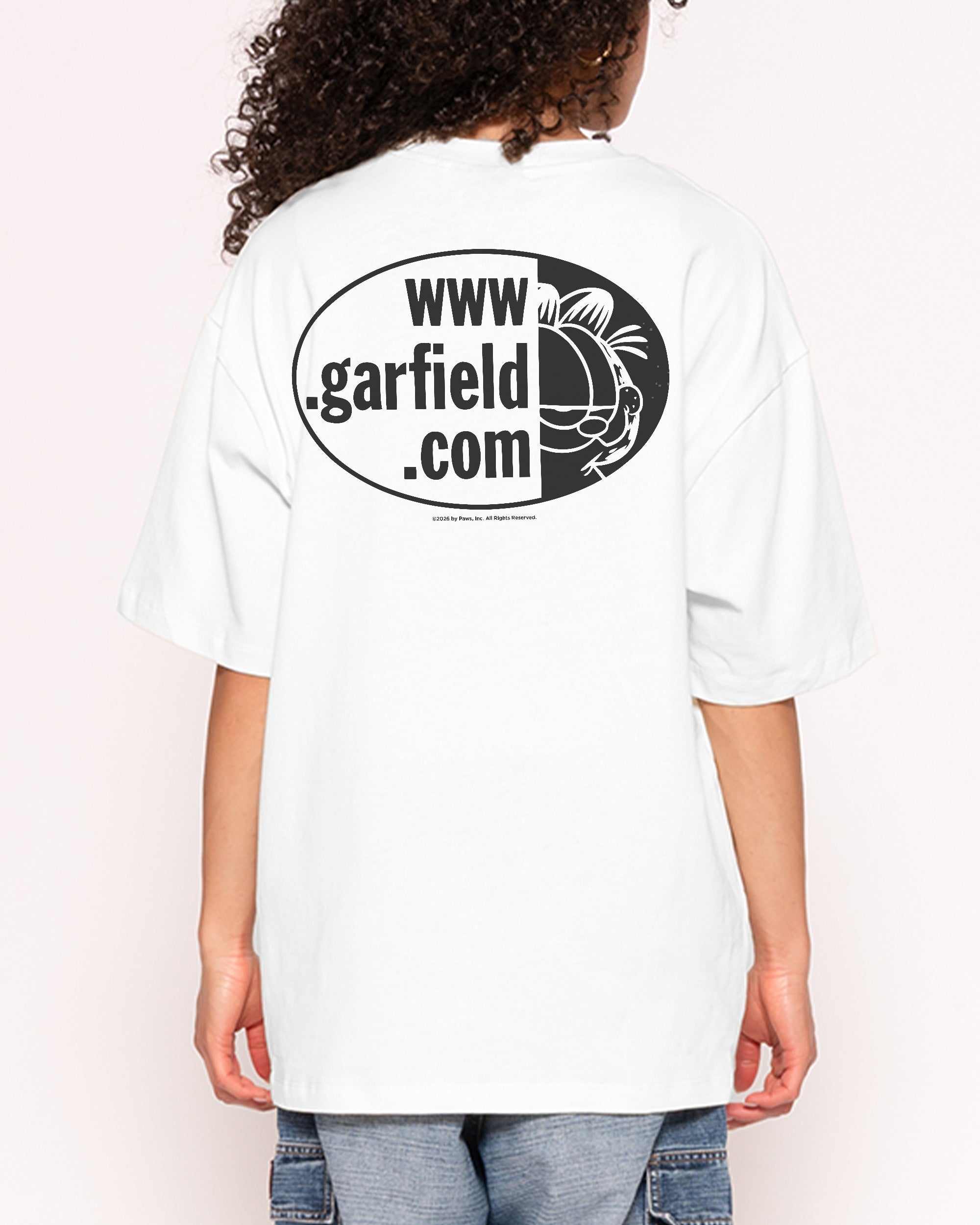 Catvertisment White Oversized Tee