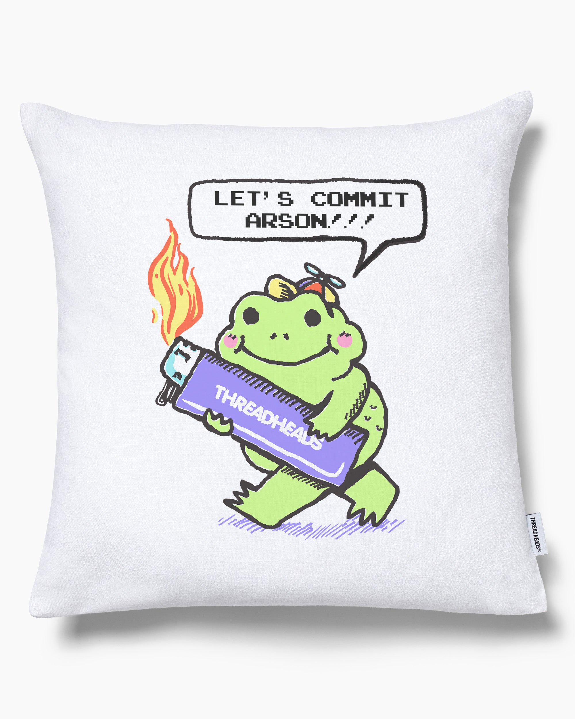 Let's Commit Arson Cushion Australia Online White