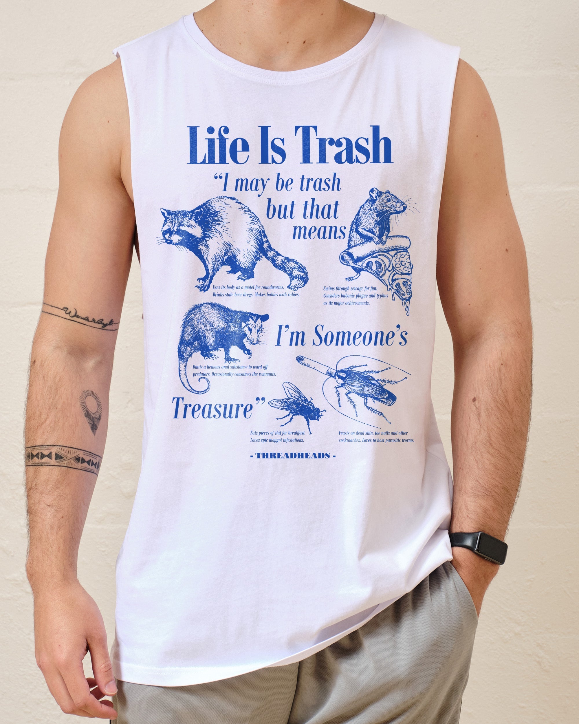 Life Is Trash Tank Australia Online White