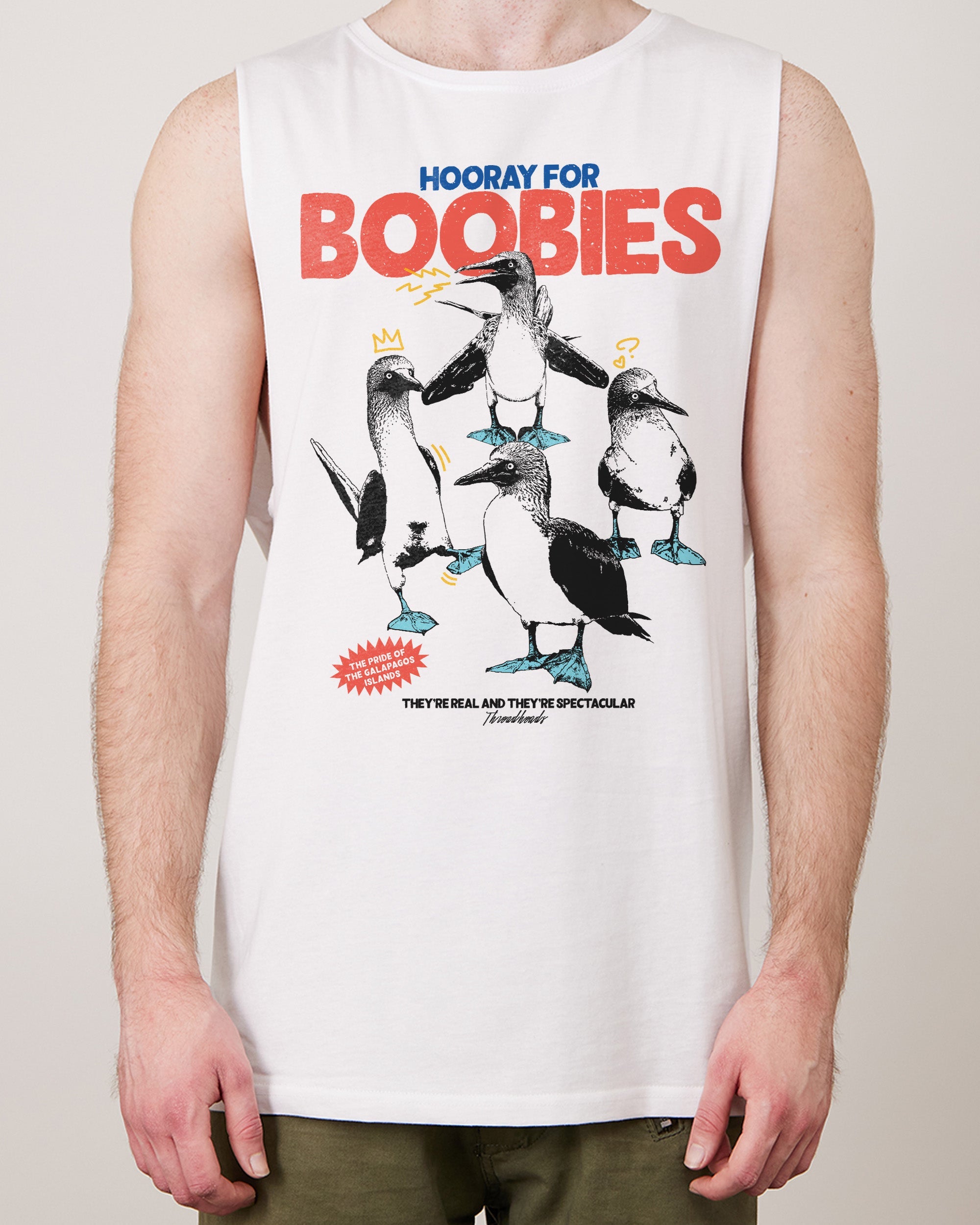 Hooray for Boobies Tank Australia Online White