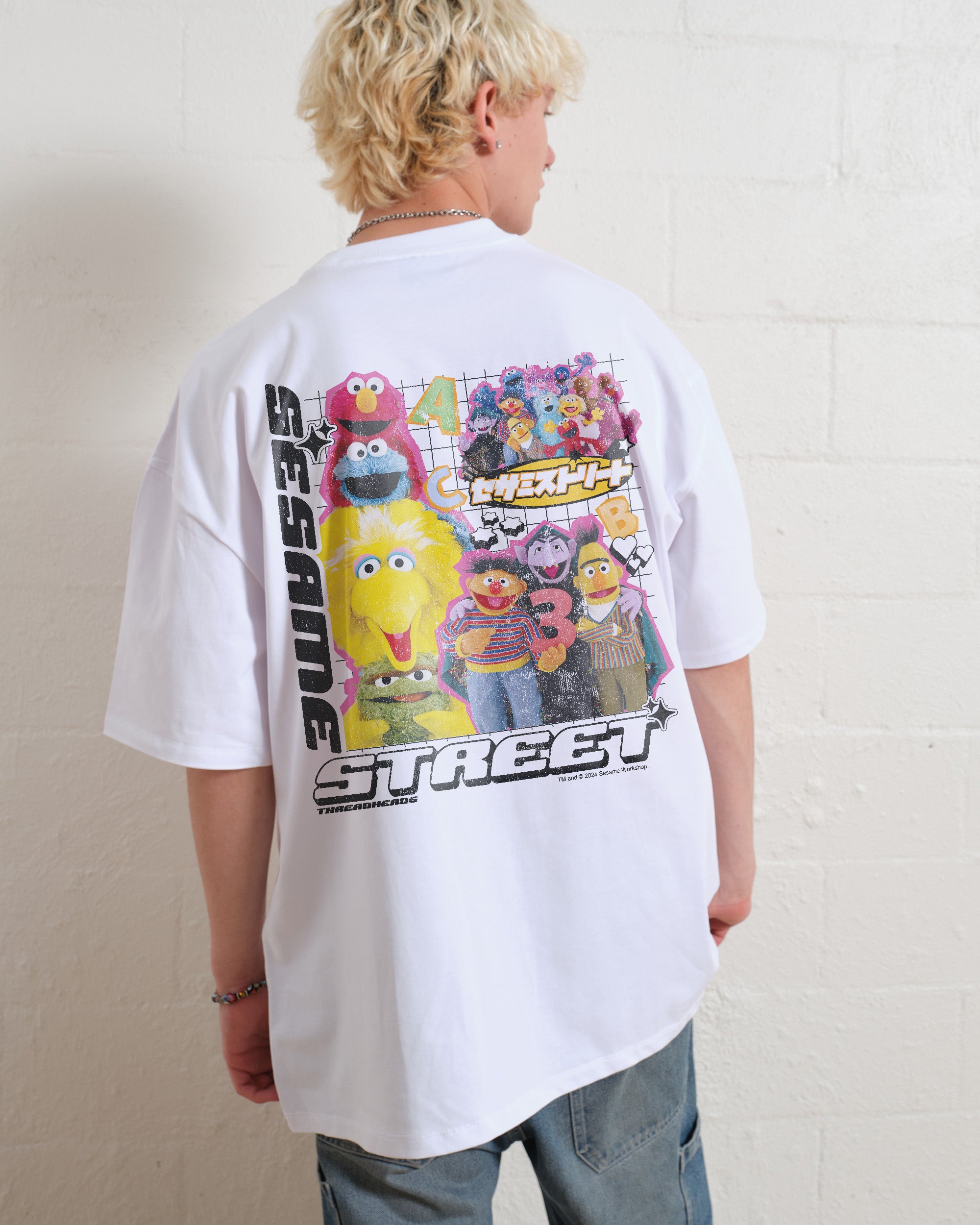 Y2K Sesame Street Oversized Tee Australia Online Threadheads