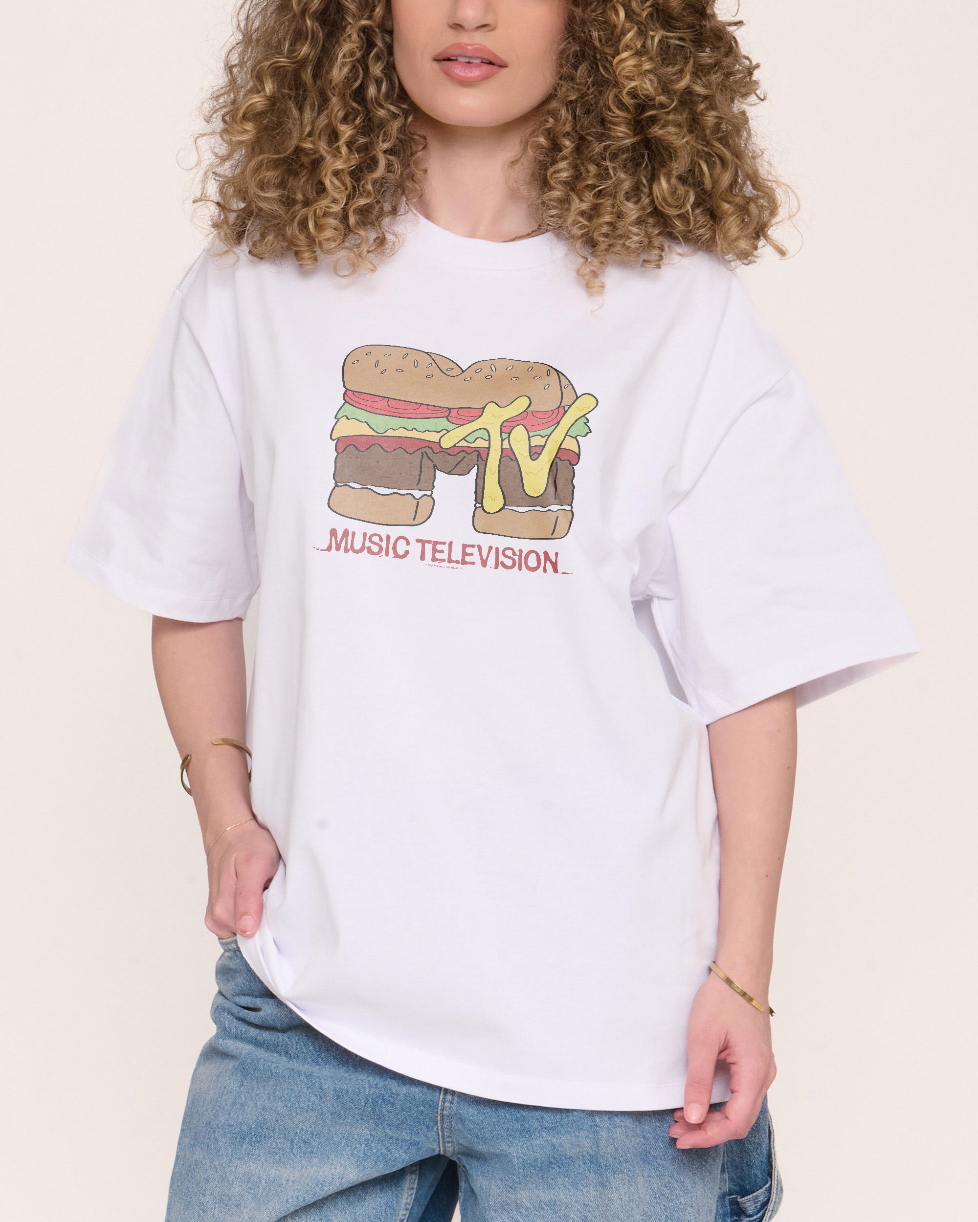 MTV Burger Oversized Tee | Official MTV collab