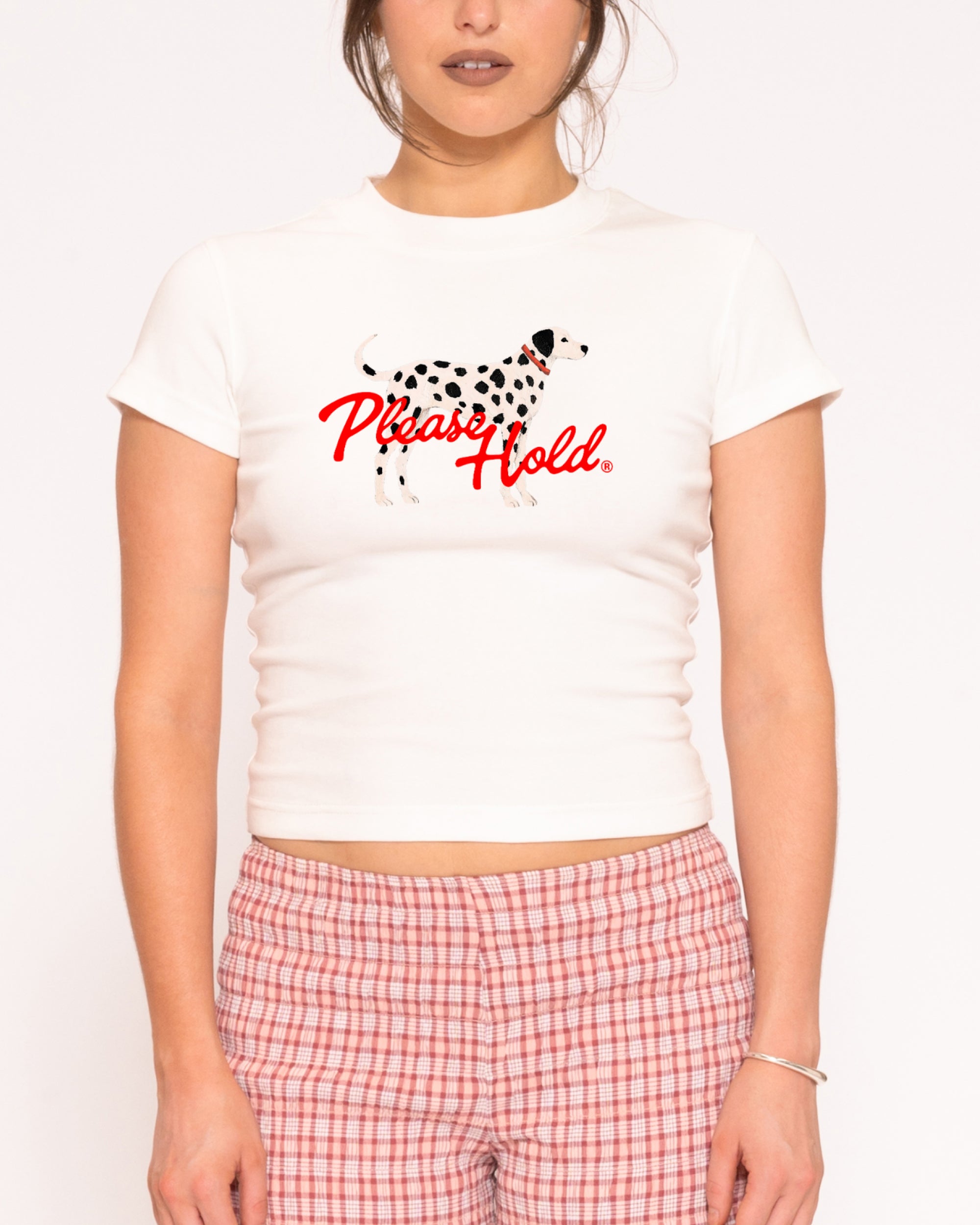Dalmatian White Longline Baby Tee