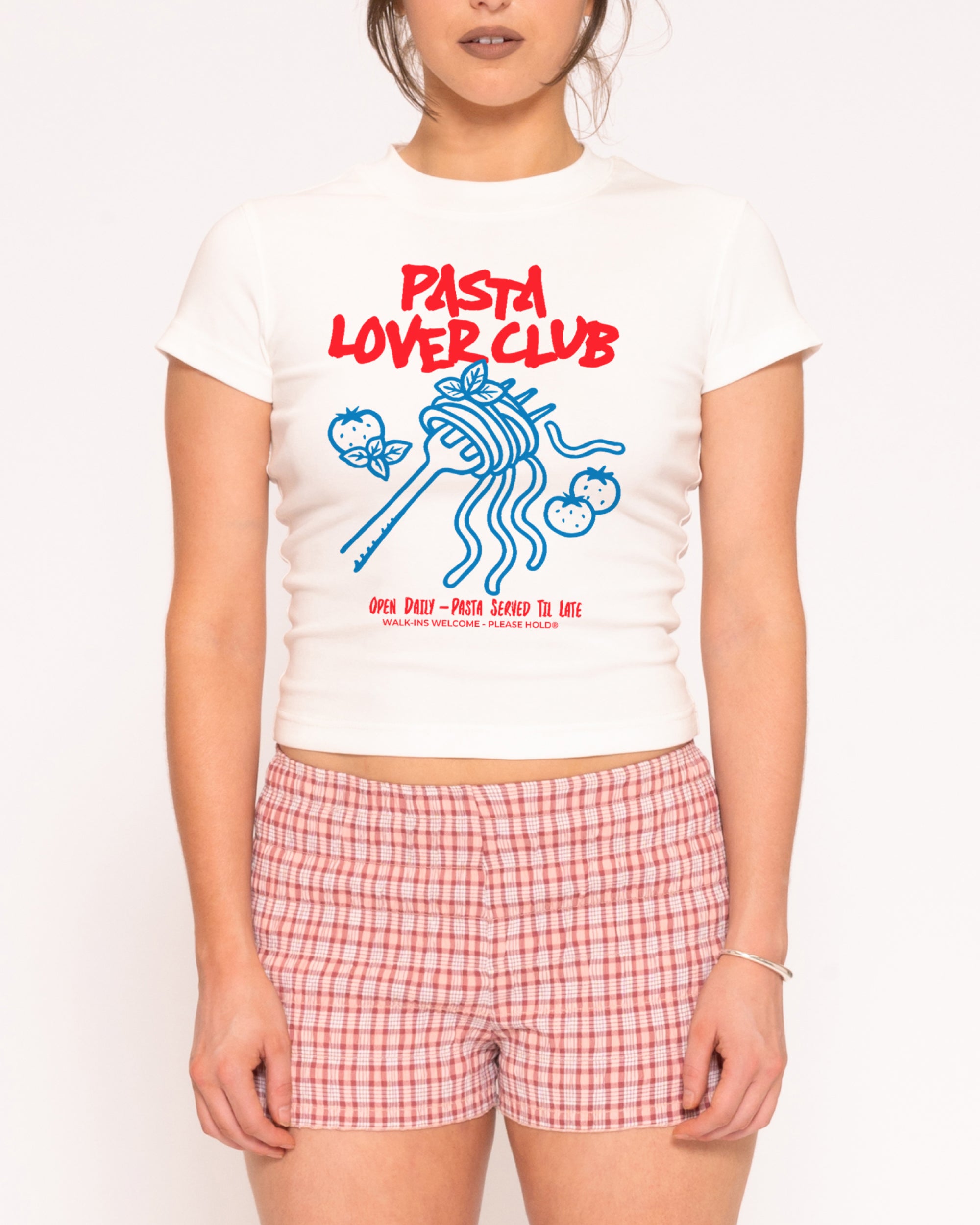 Pasta Lover Club Longline Baby Tee Threadheads Australia Online