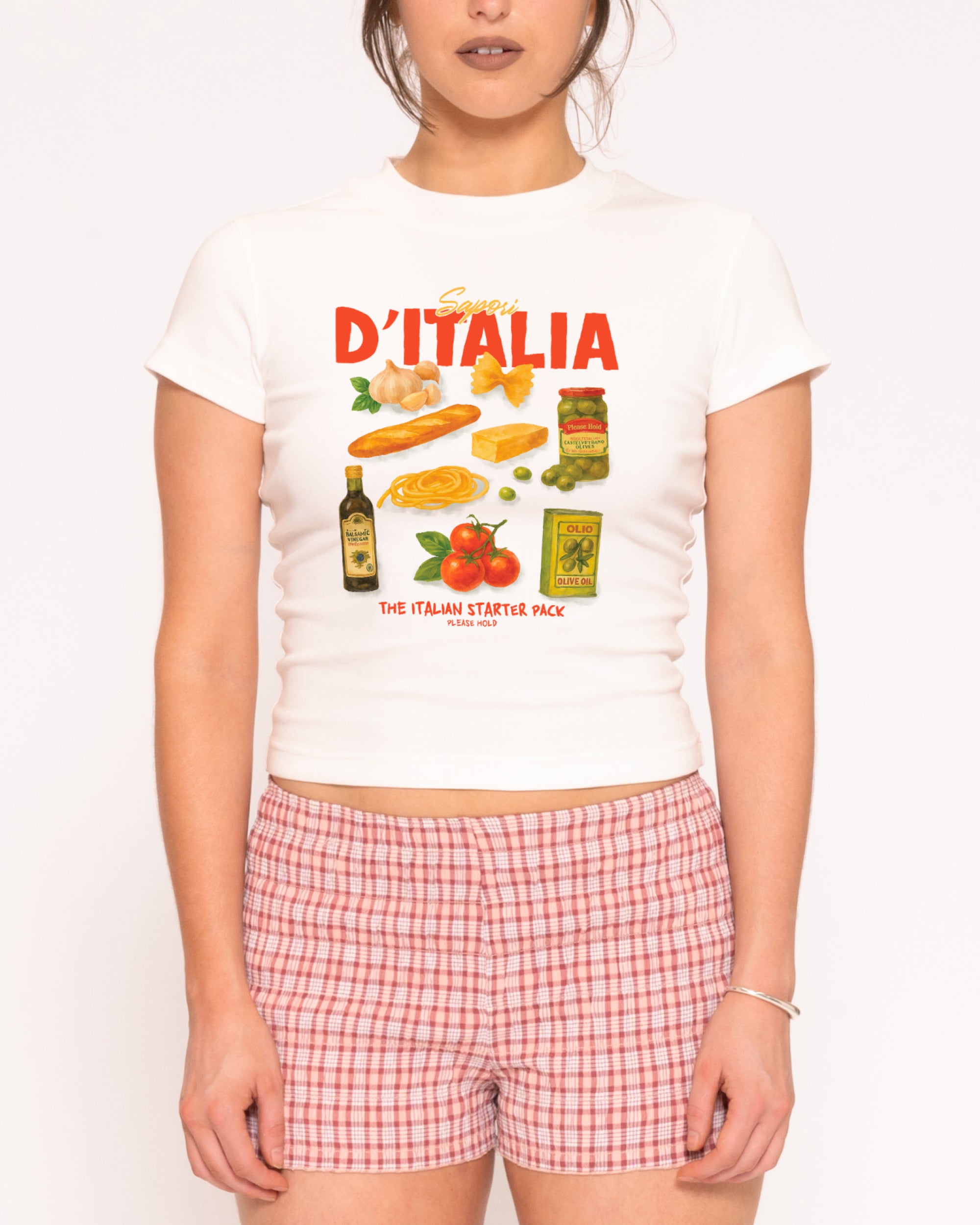 Italian Starter Pack White Longline Baby Tee