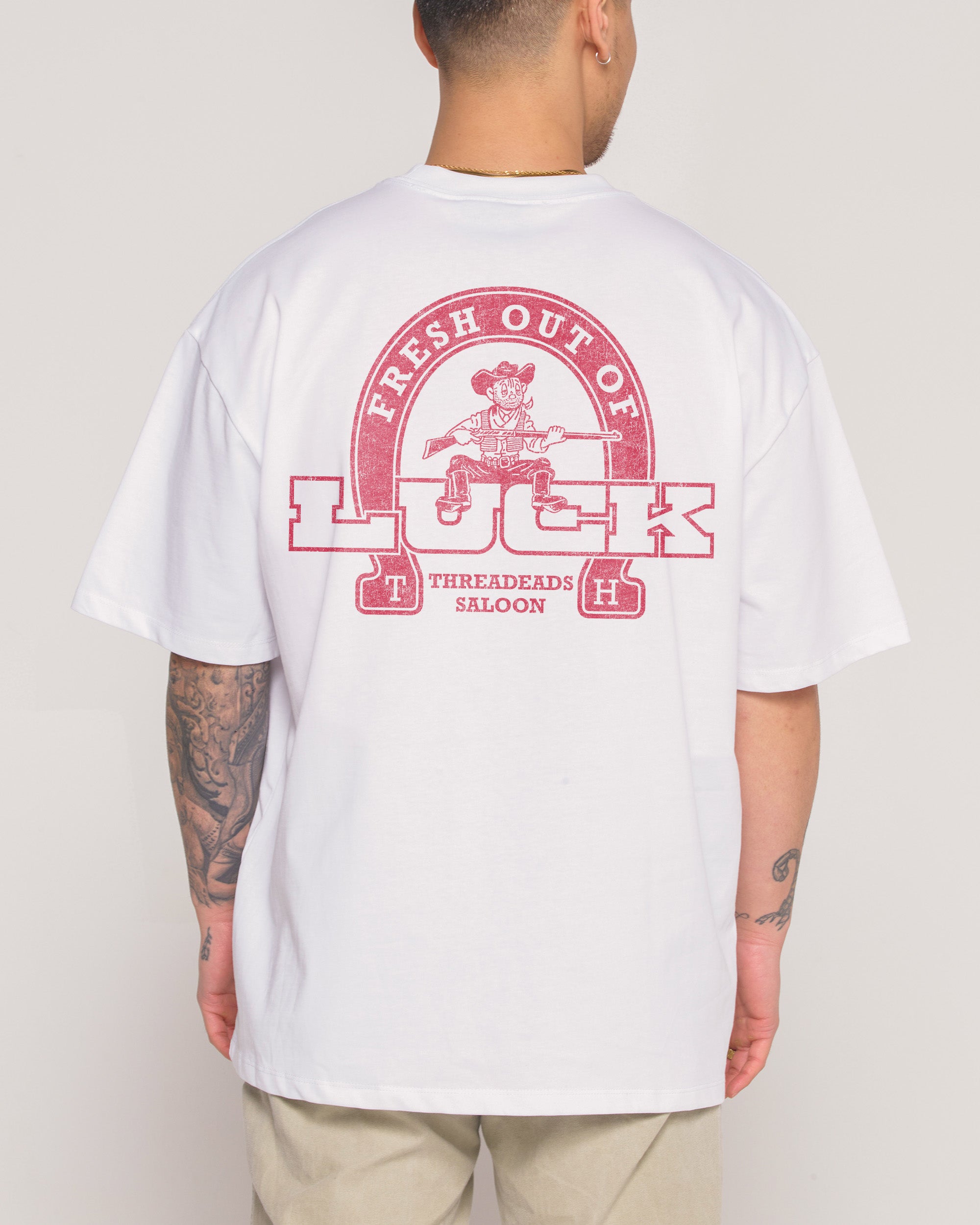 Fresh Out of Luck White Oversized Tee