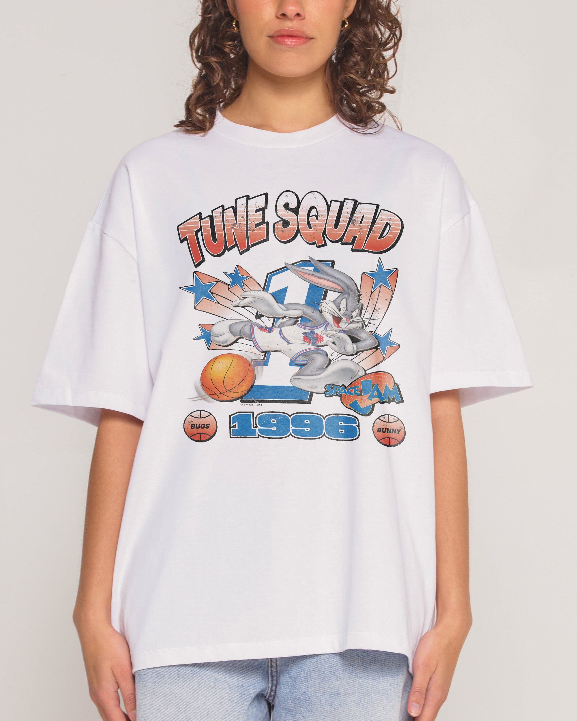 Number 1 White Oversized Tee