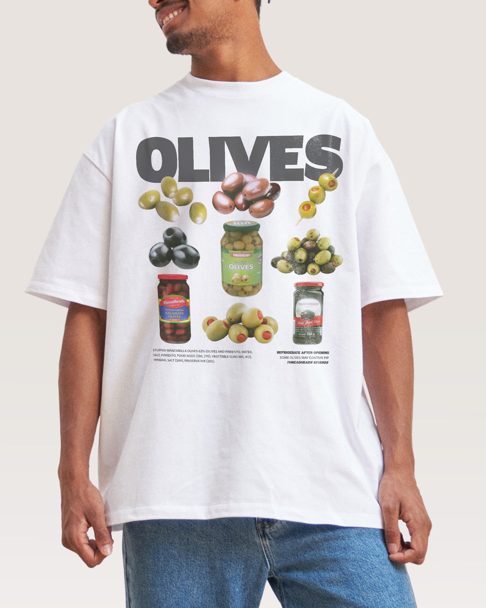 Olives White Oversized Tee