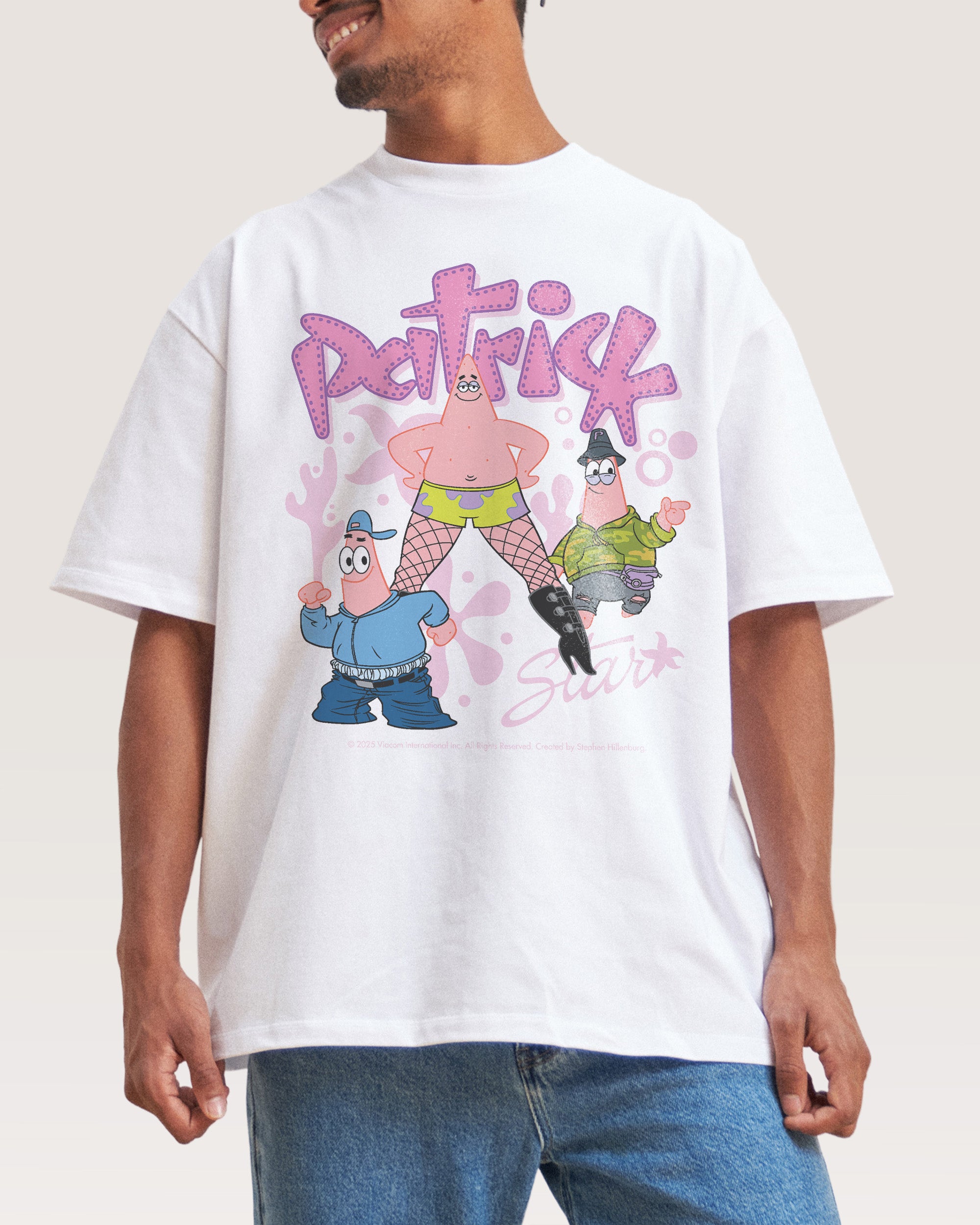 Patrick the P White Oversized Tee
