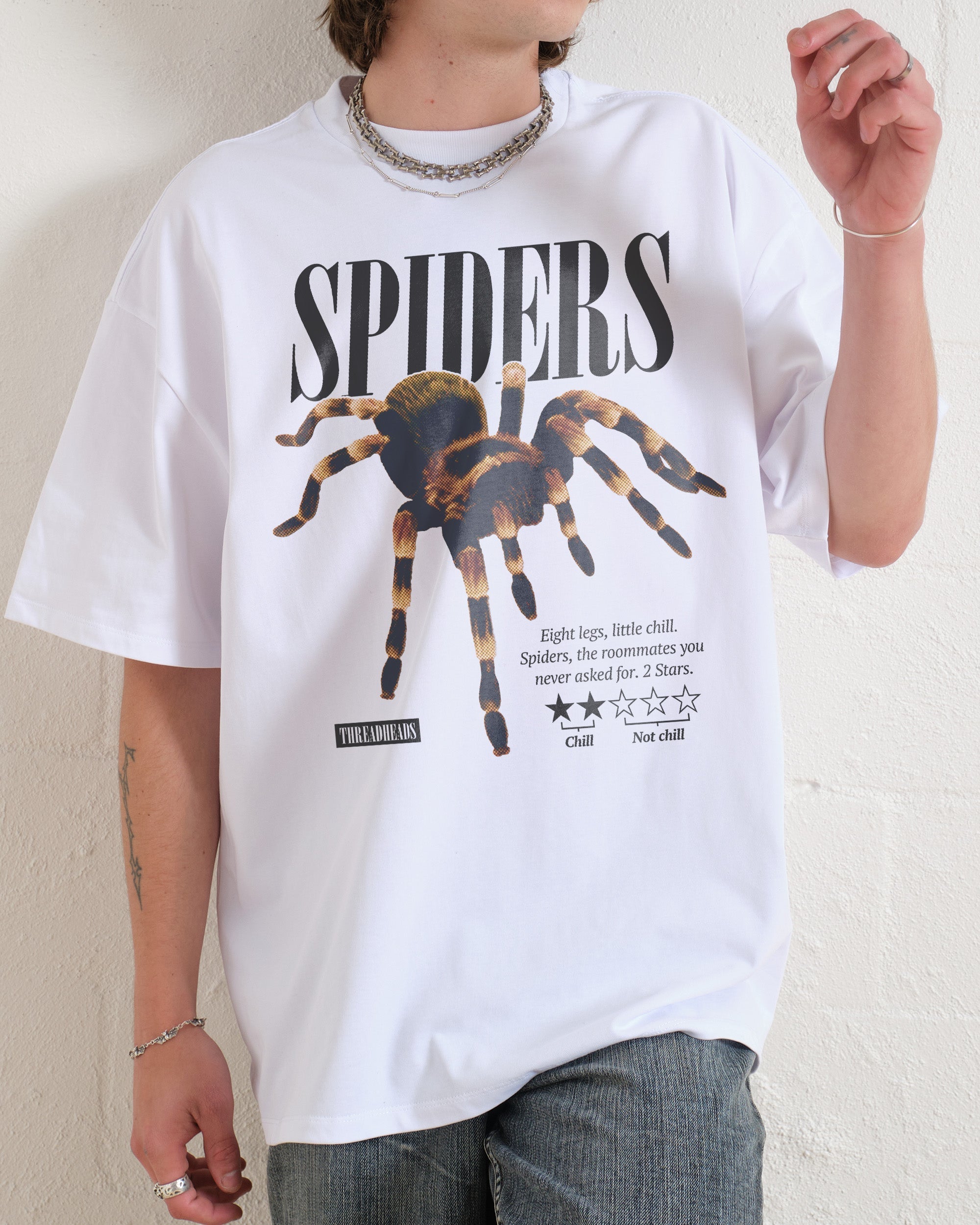 Spiders: A Review Oversized Tee Australia Online White