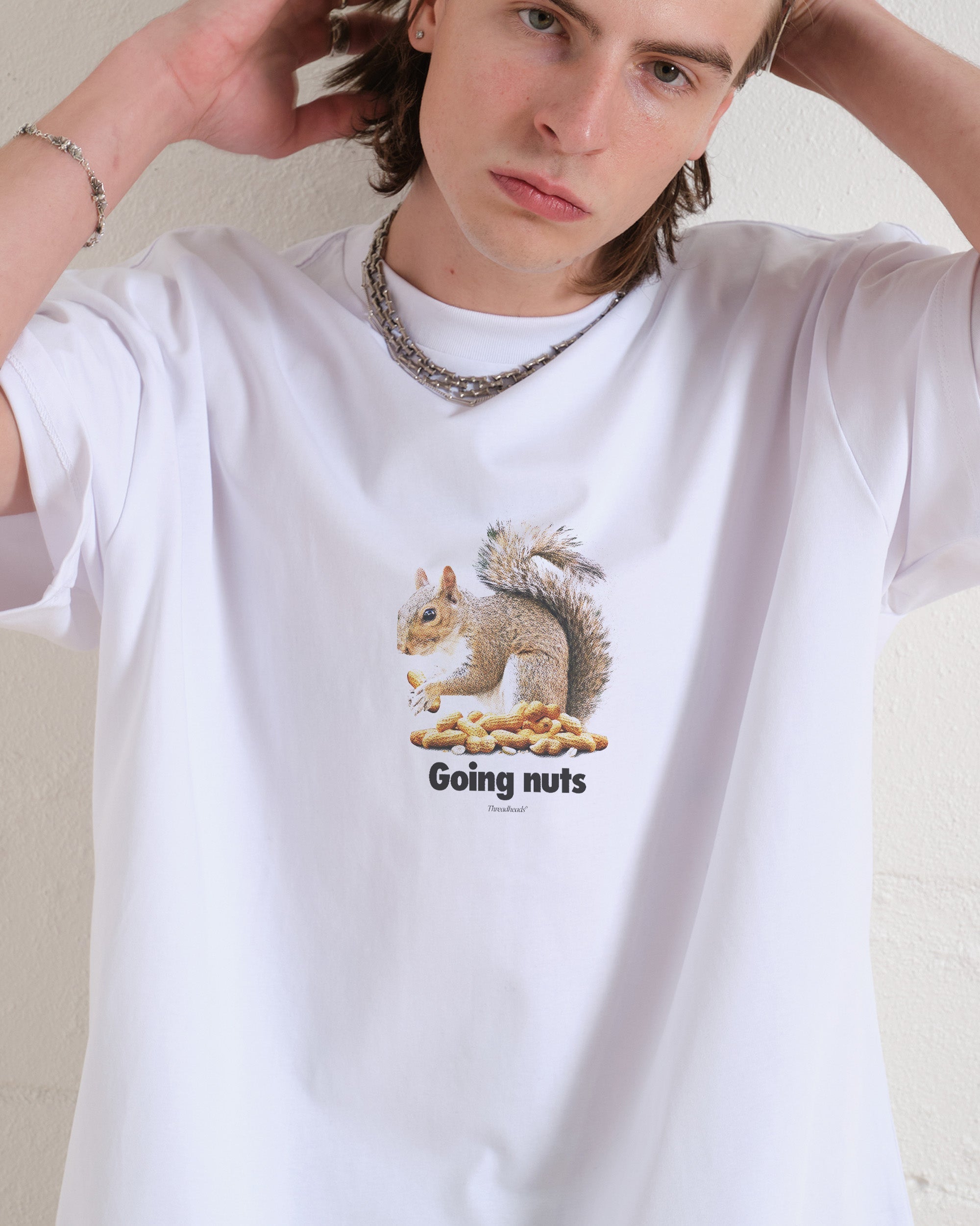 Going Nuts Oversized Tee Australia Online White