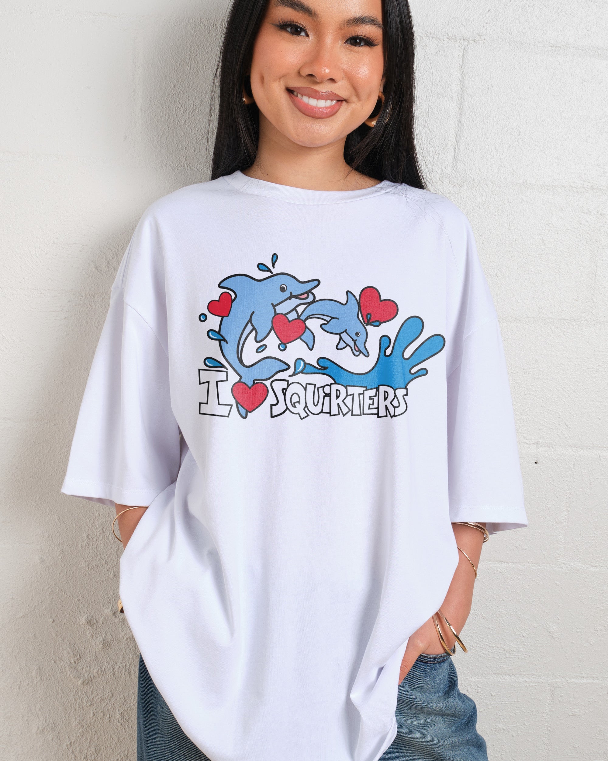 I Love Squirters Oversized Tee Australia Online White