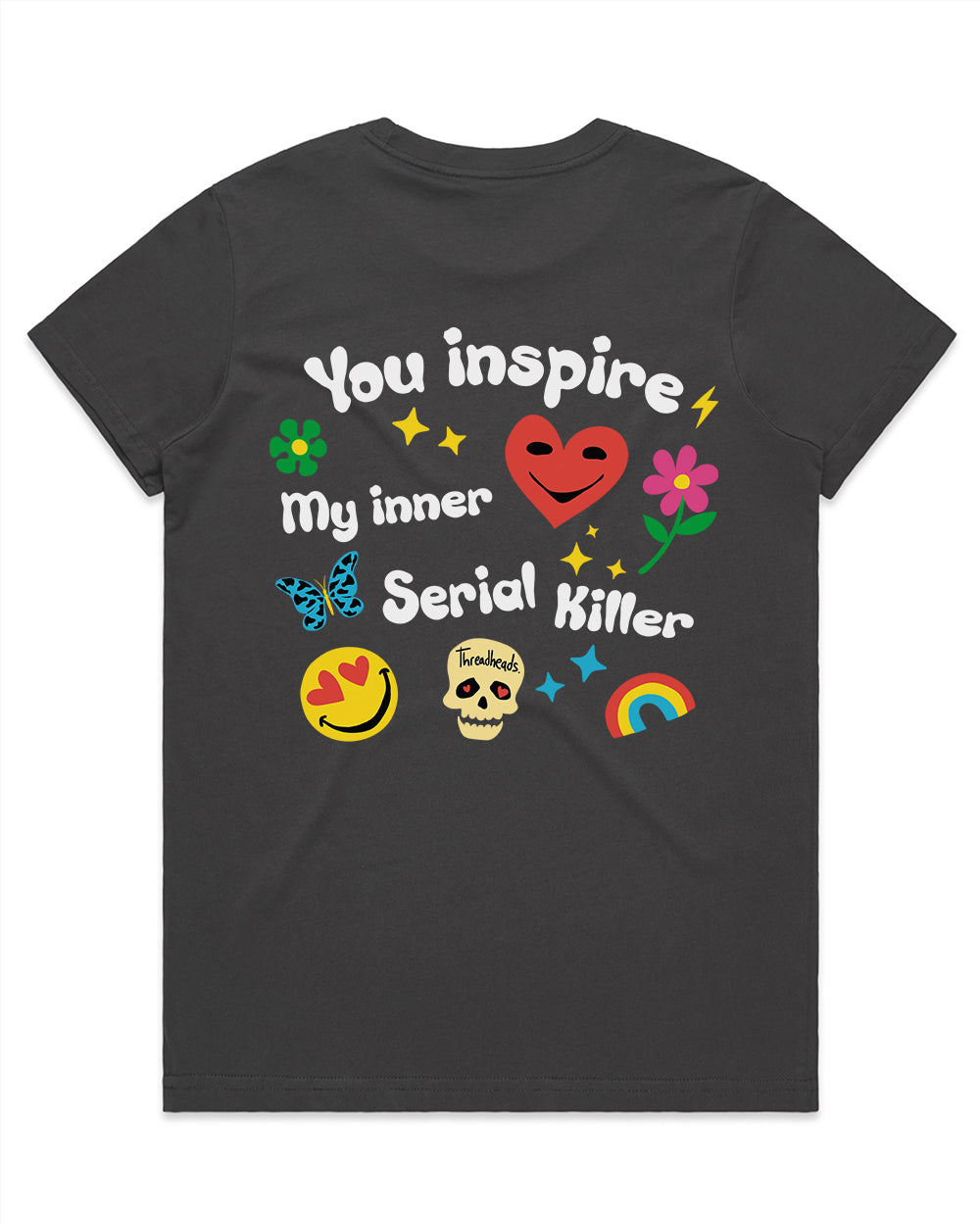 Inspire My Inner Serial Killer T-Shirt Australia Online #colour_coal