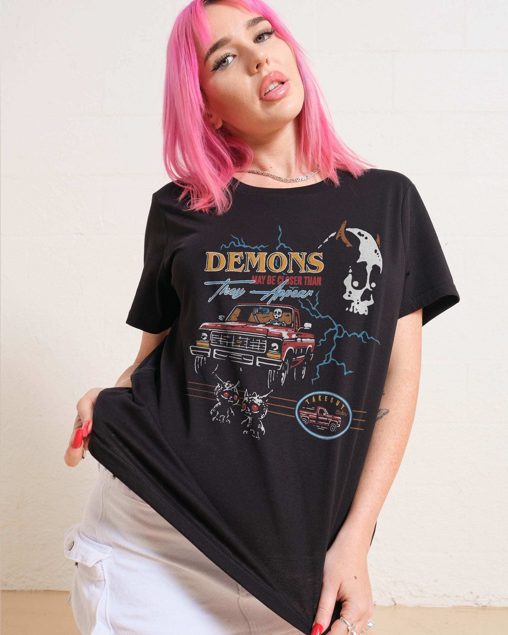 Demons May Be Closer Than They Appear T-Shirt #gender_women's