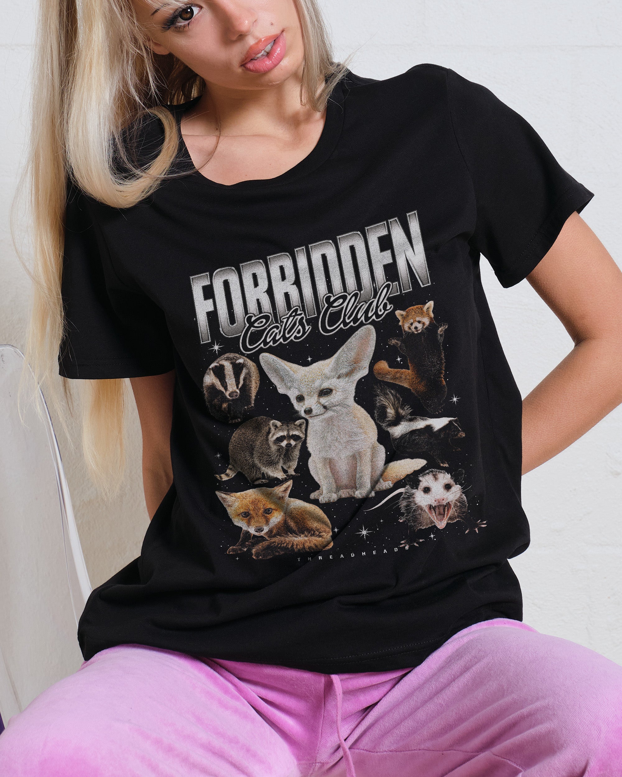 Forbidden Cat Club T-Shirt #gender_women's