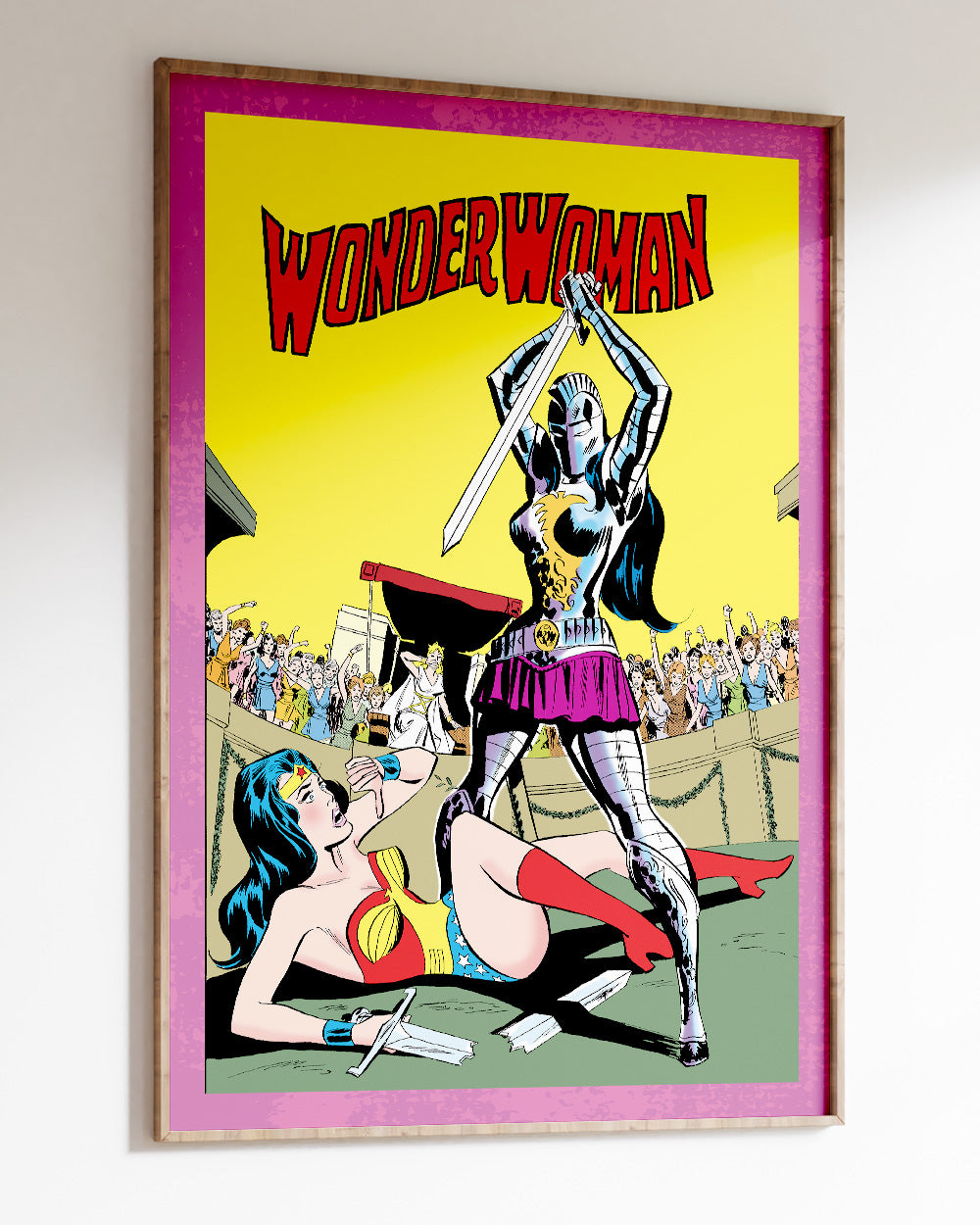 Wonder Woman Defeat Art Print #colour_Purple