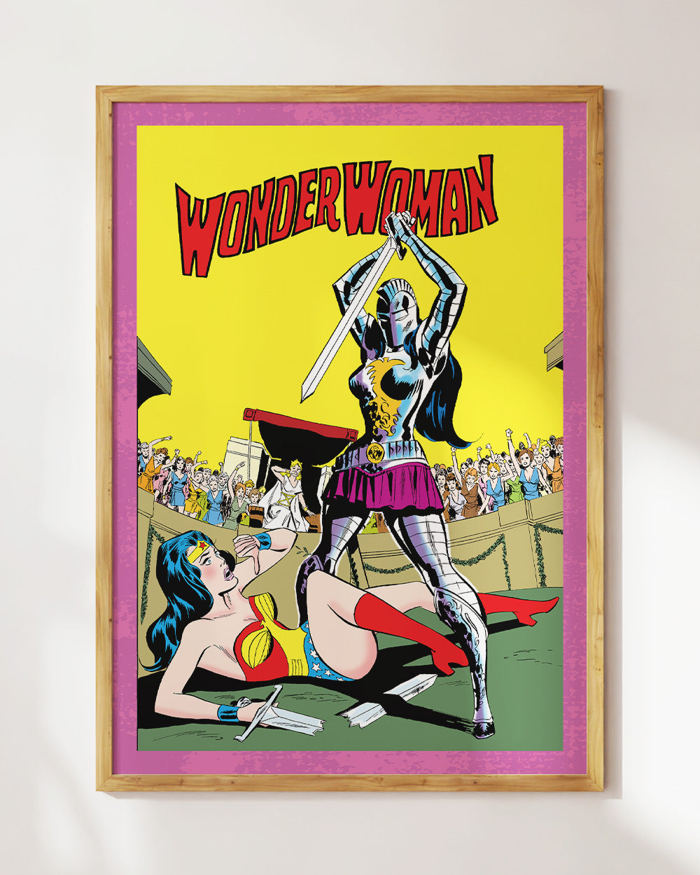 Wonder Woman Defeat Art Print #colour_Purple