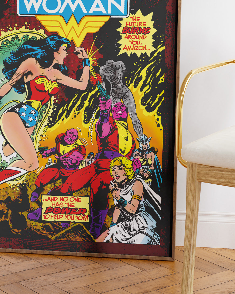 Wonder Woman Power Art Print #colour_Red