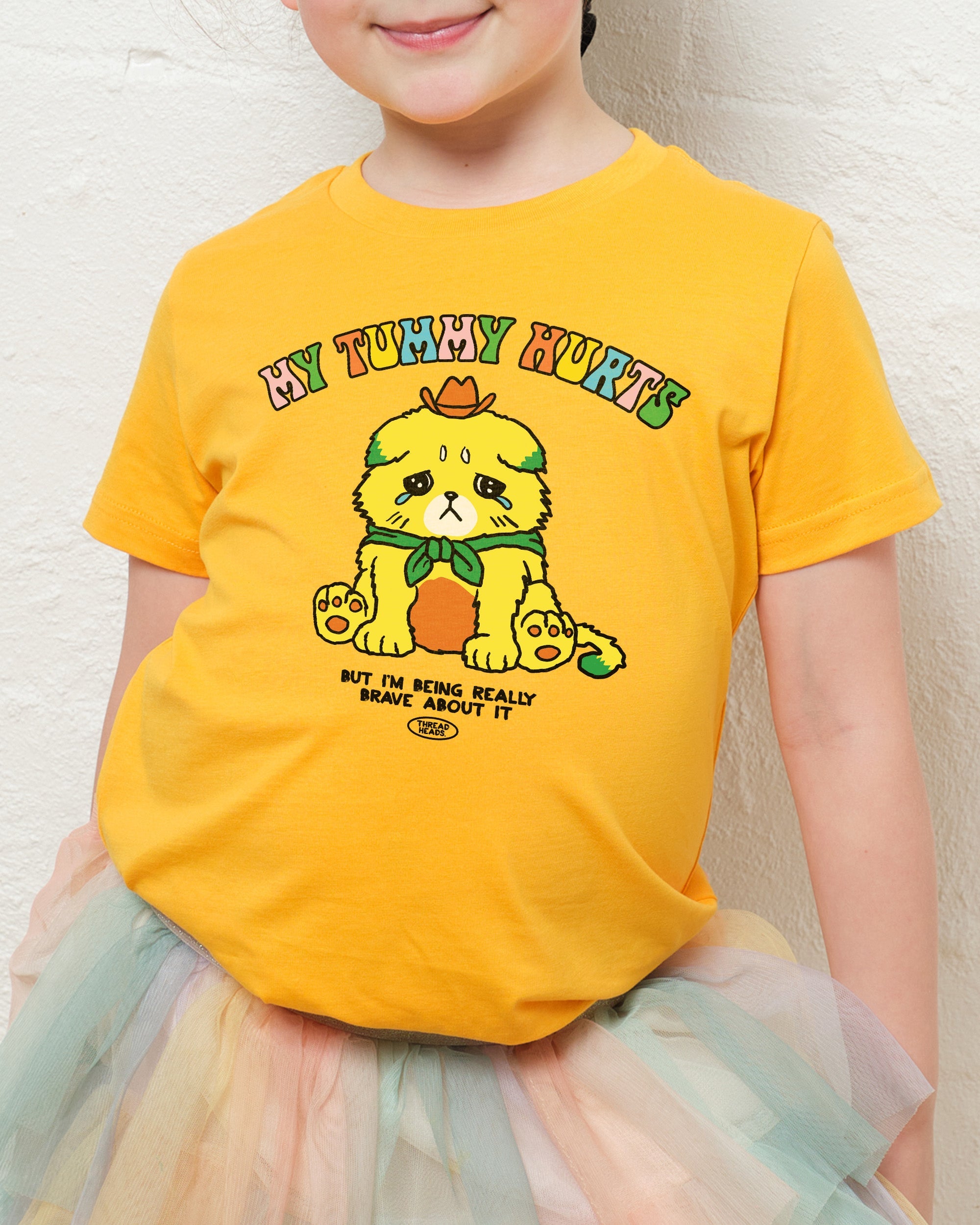 My Tummy Hurts Kids T-Shirt Australia Online Yellow