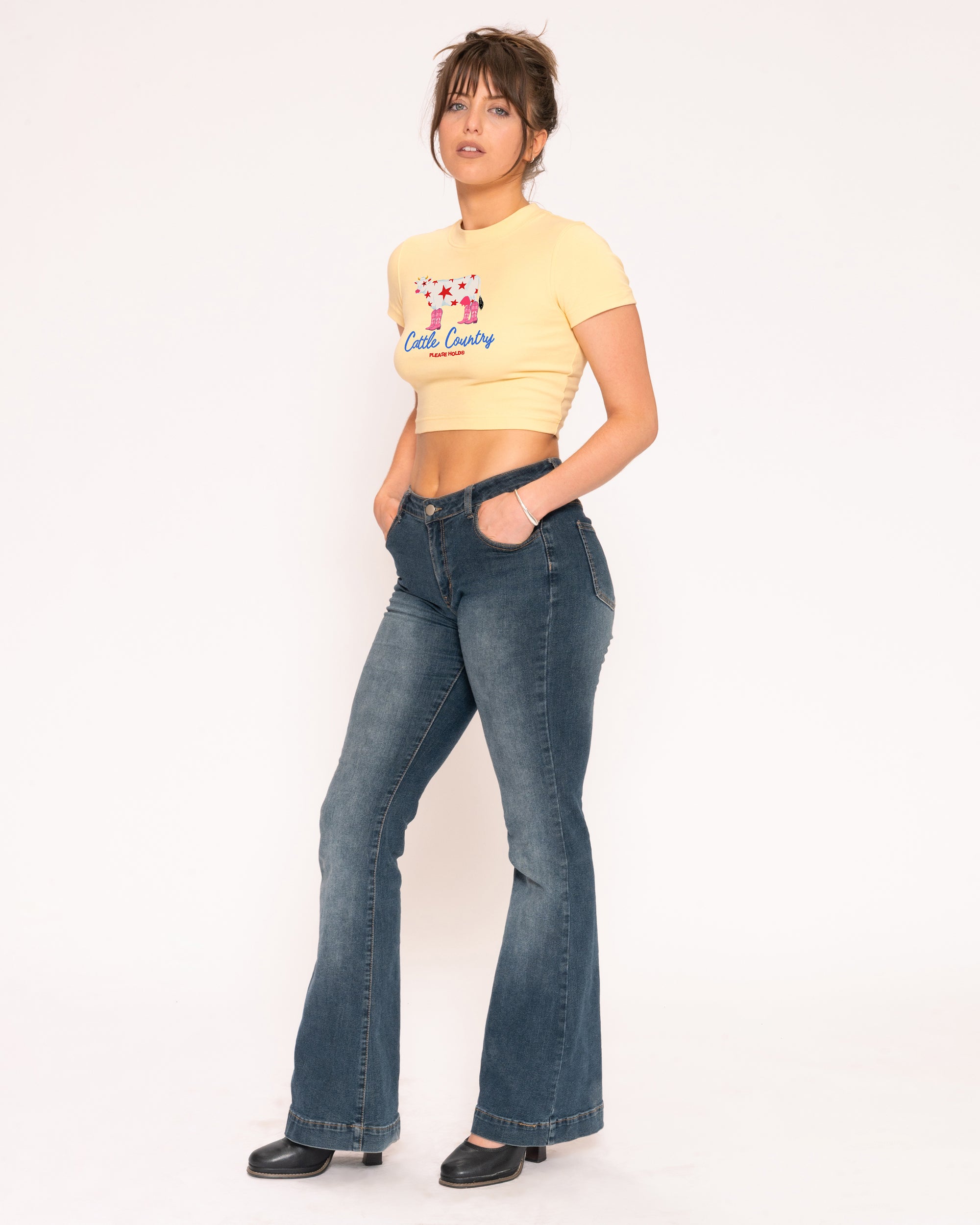 Cattle Country Yellow Baby Tee