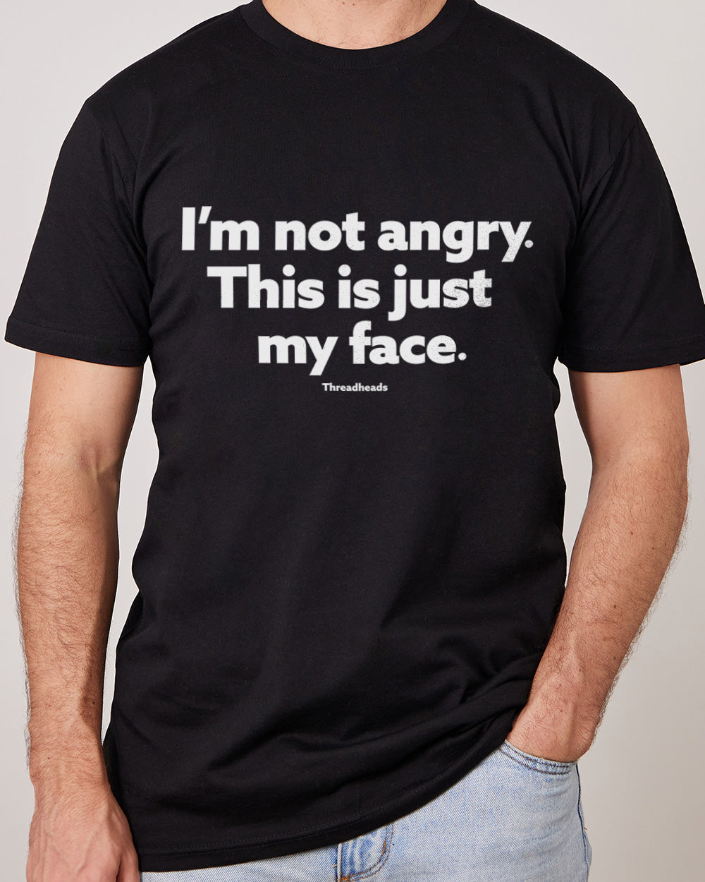 I'm Not Angry T-Shirt Australia Online #colour_black