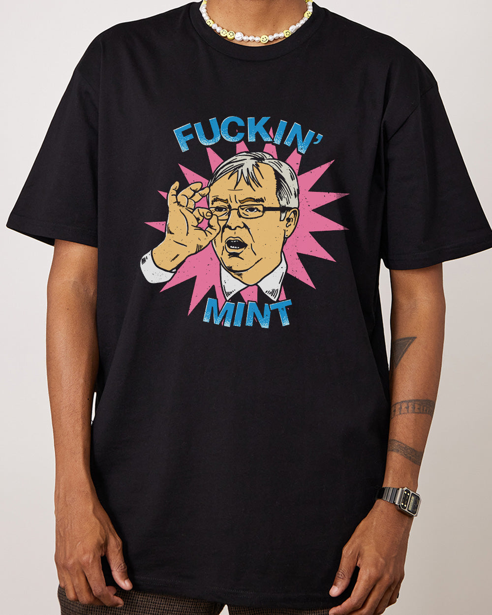 Kevin Rudd: Fuckin' Mint T-Shirt Australia Online #colour_black