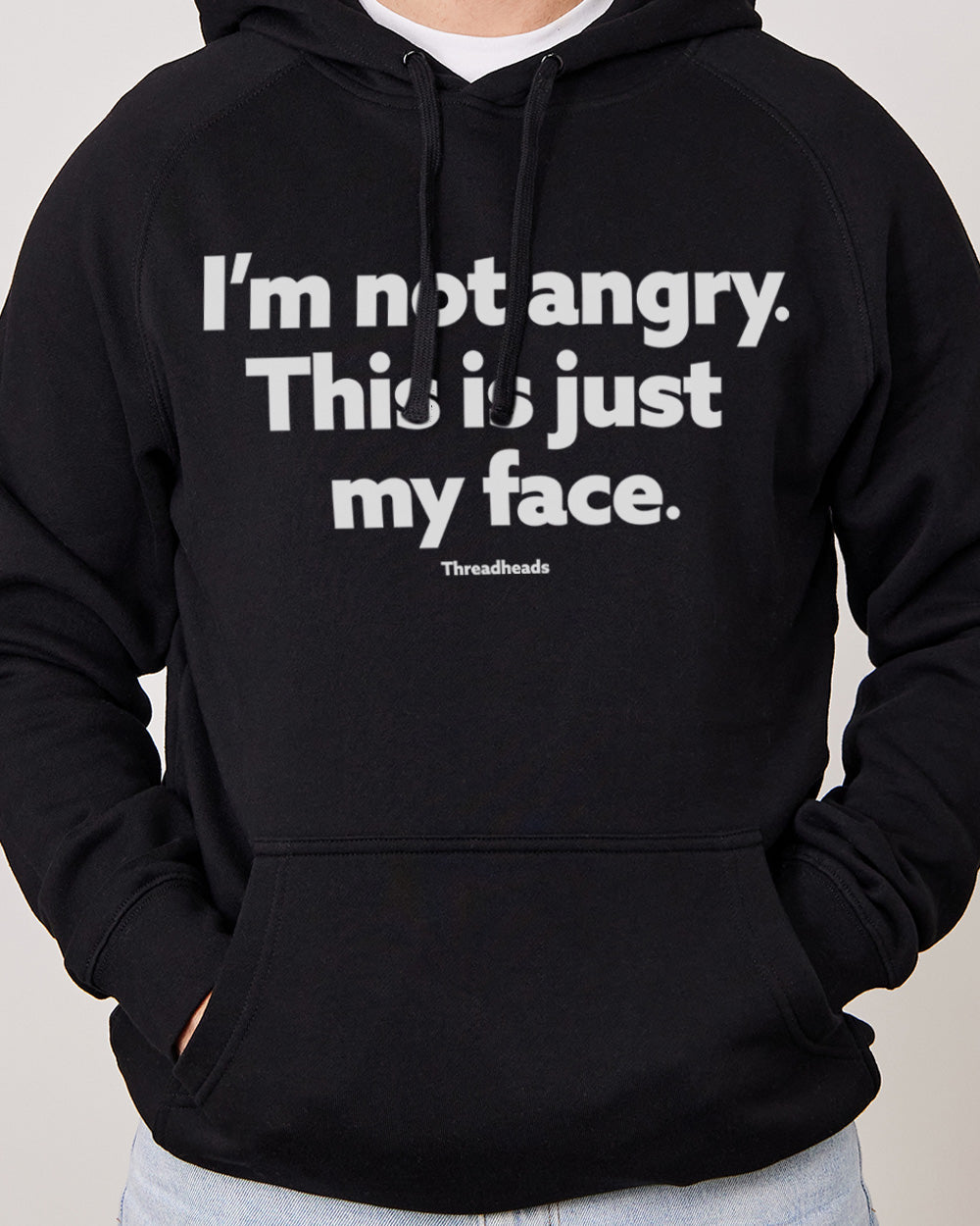 I'm Not Angry Hoodie Australia Online #colour_black