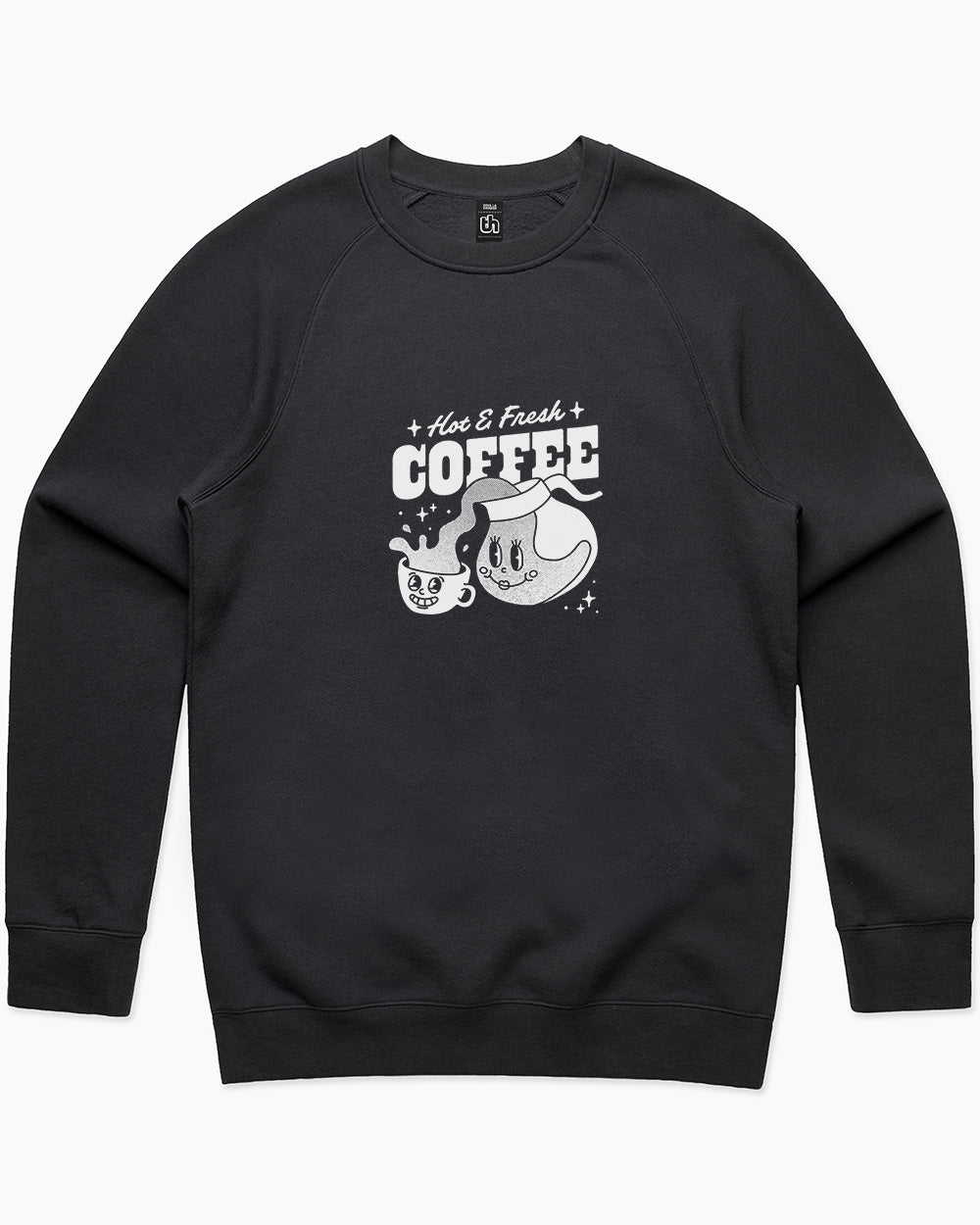 Hot & Fresh Coffee Jumper Australia Online #colour_black