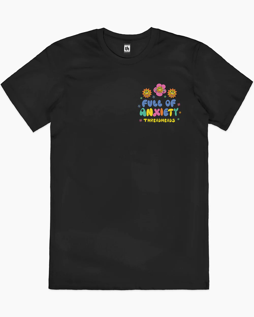 Full of Anxiety T-Shirt Australia Online #colour_black