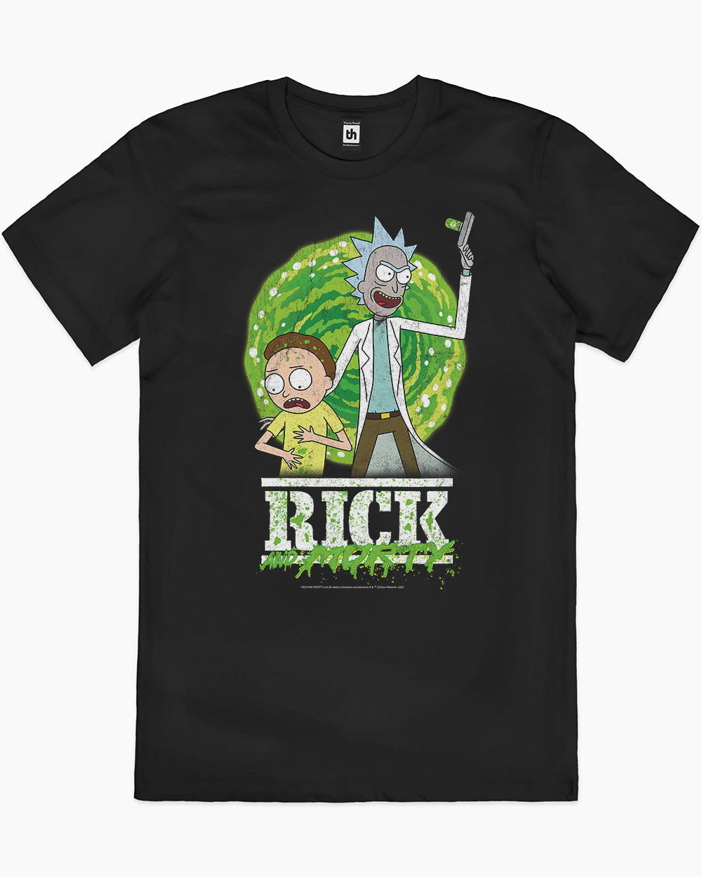 Rick and Morty Splatter T-Shirt Australia Online #colour_black