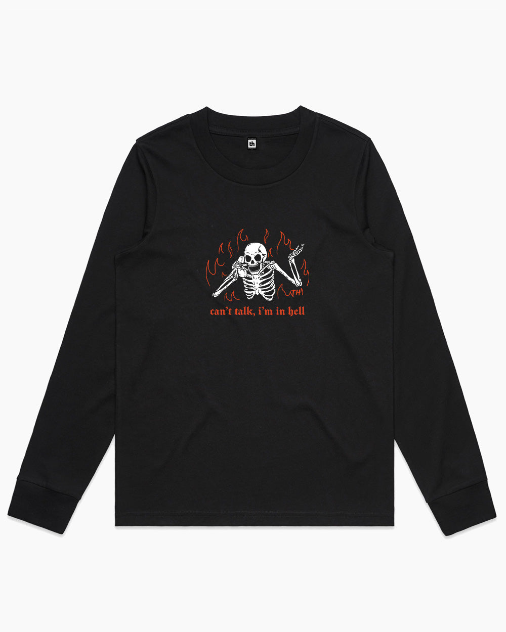 Can't Talk In Hell Long Sleeve Australia Online #colour_black