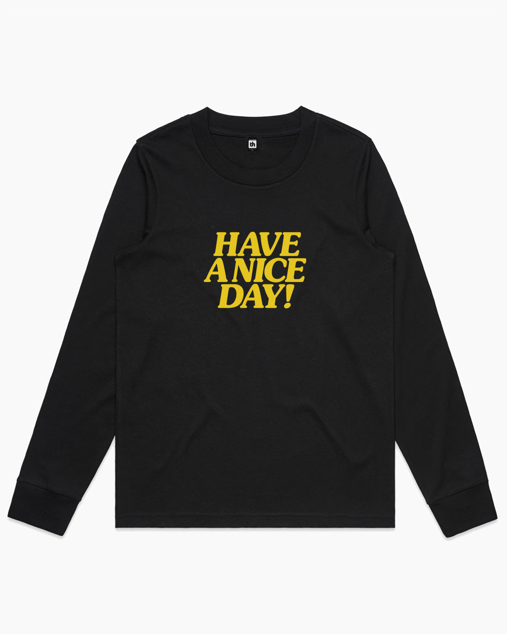 Have A Nice Day! Long Sleeve Australia Online #colour_black