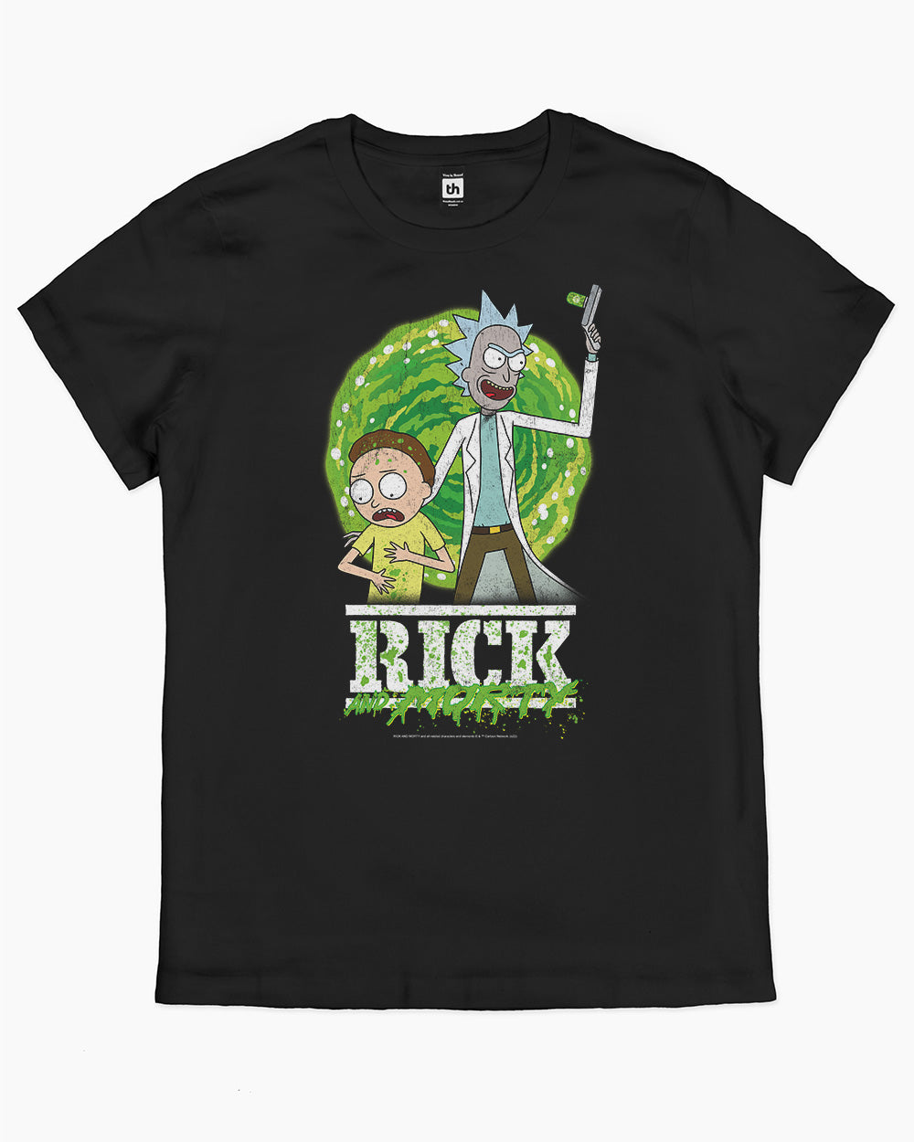 Rick and Morty Splatter T-Shirt Australia Online #colour_black