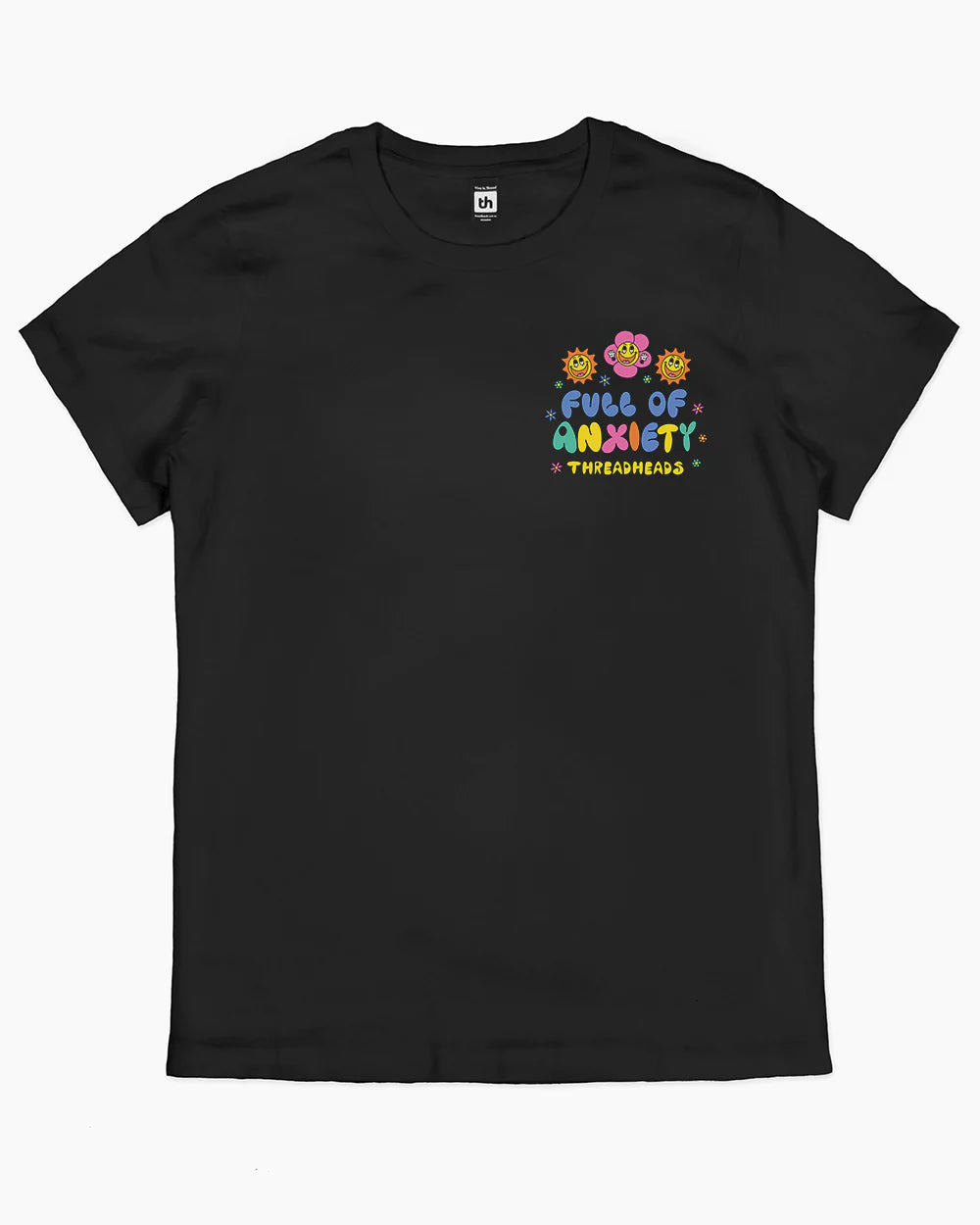 Full of Anxiety T-Shirt Australia Online #colour_black