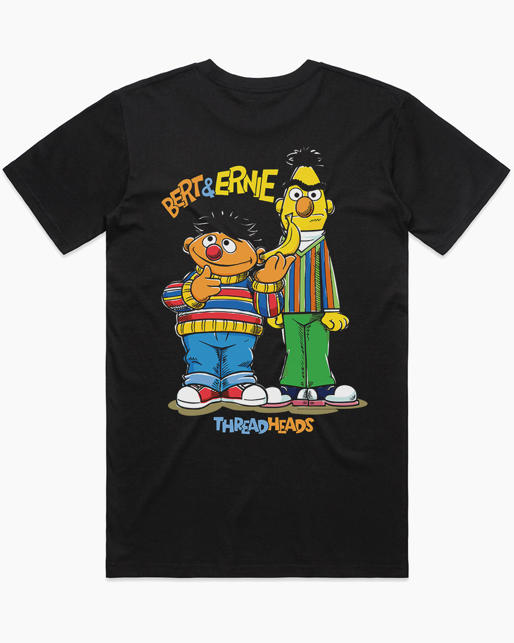 Bert And Ernie Driving Me Bananas T-Shirt Australia Online #colour_black