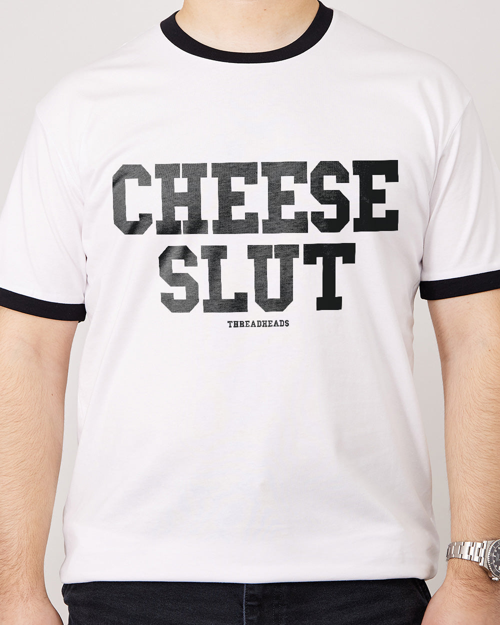 Cheese Slut T-Shirt Australia Online #colour_black ringer