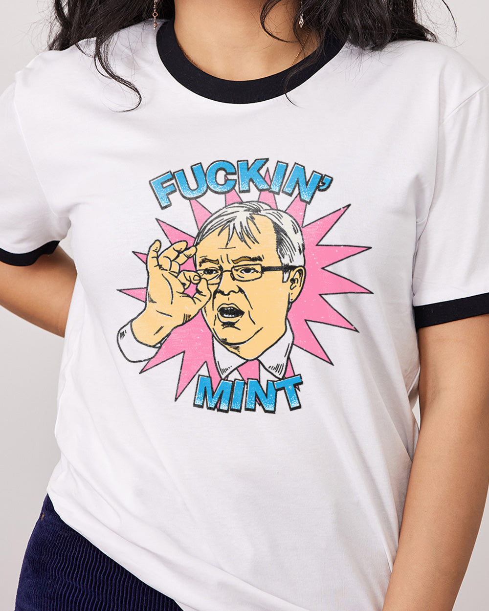 Kevin Rudd: Fuckin' Mint T-Shirt Australia Online #colour_black ringer