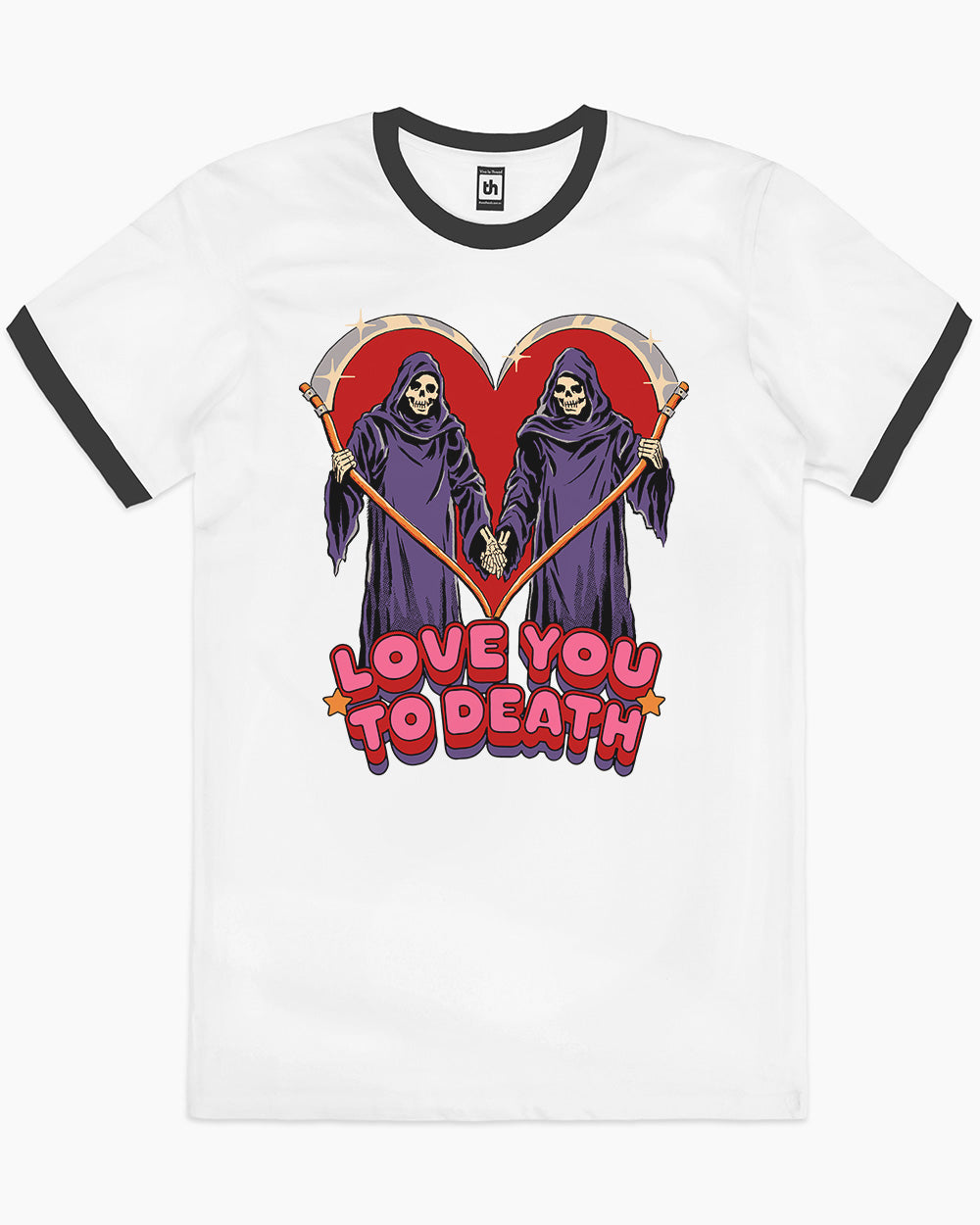 Love You To Death T-Shirt Australia Online #colour_black ringer