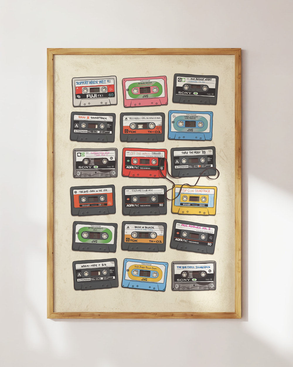 Cassette Tapes Art Print Australia Online